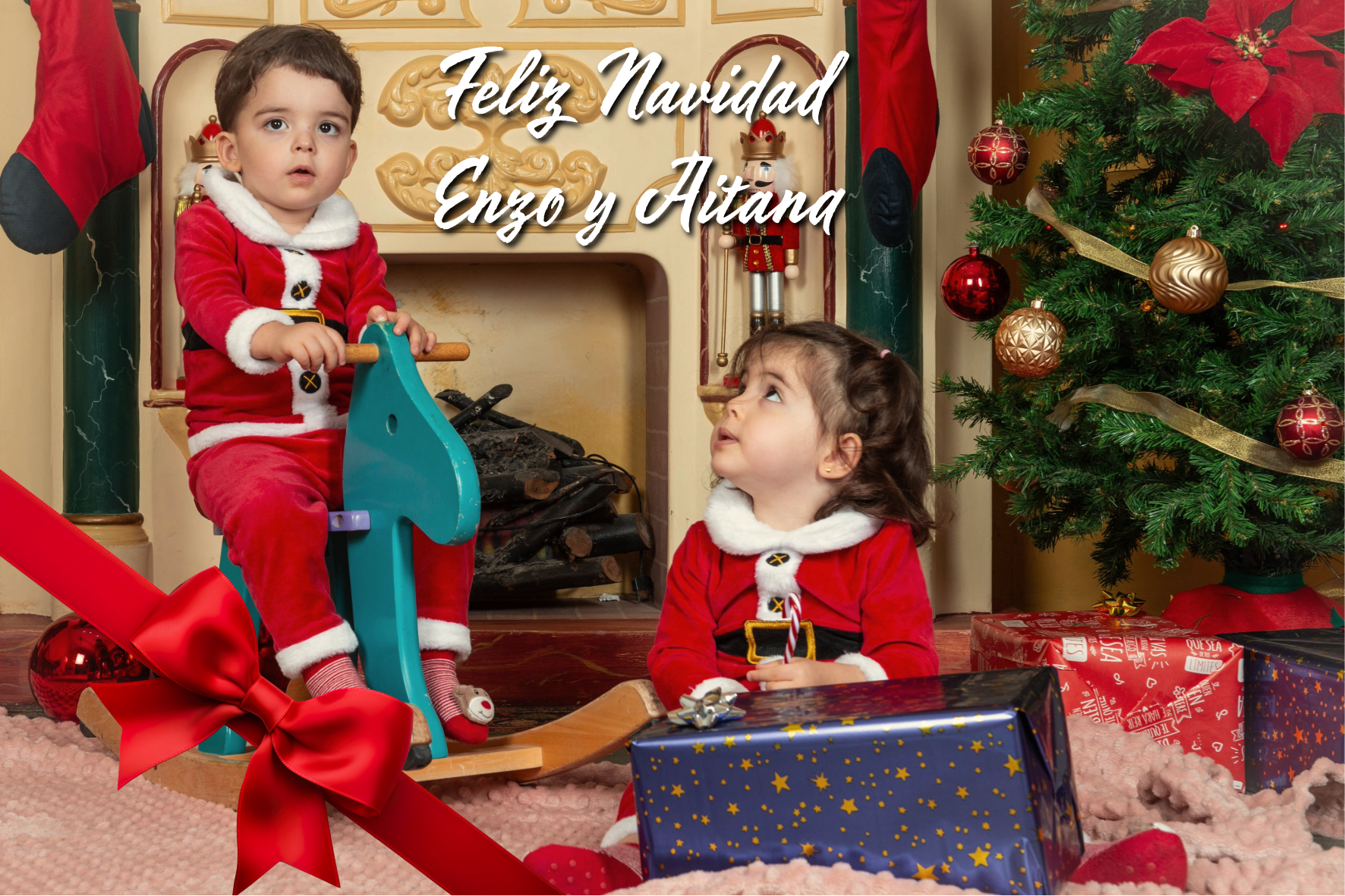 Sesión de fotos navideña infantil en Telde con decorado mágico de Migui Peques