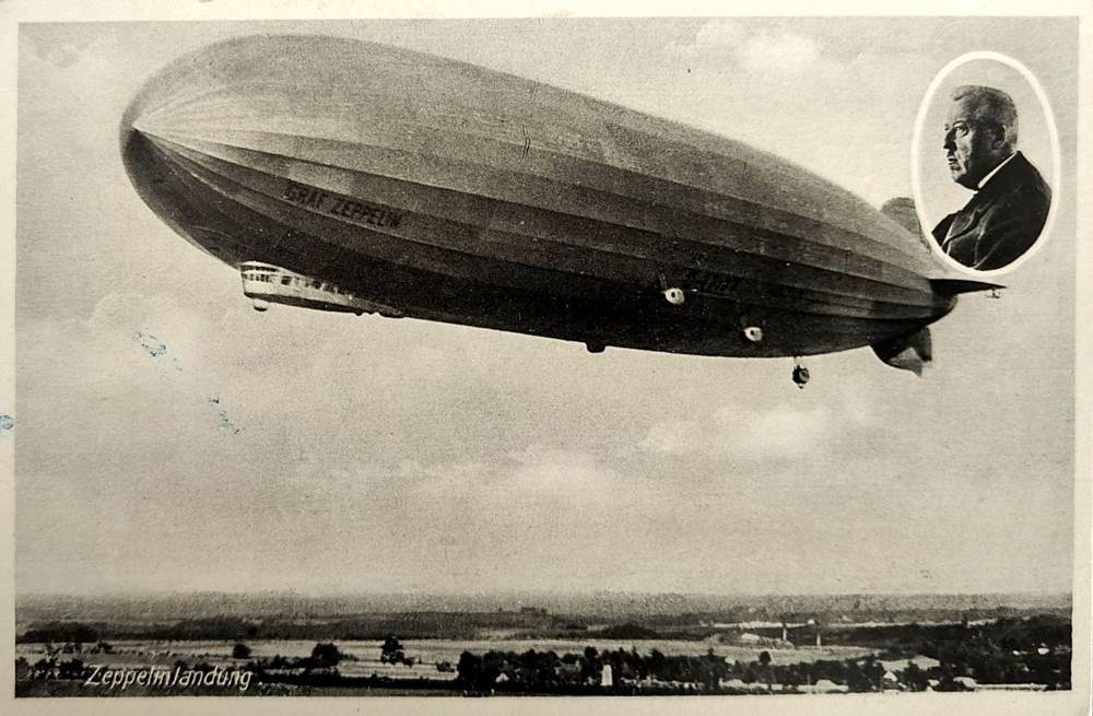vintage postcard airship “Graf Zeppelin”