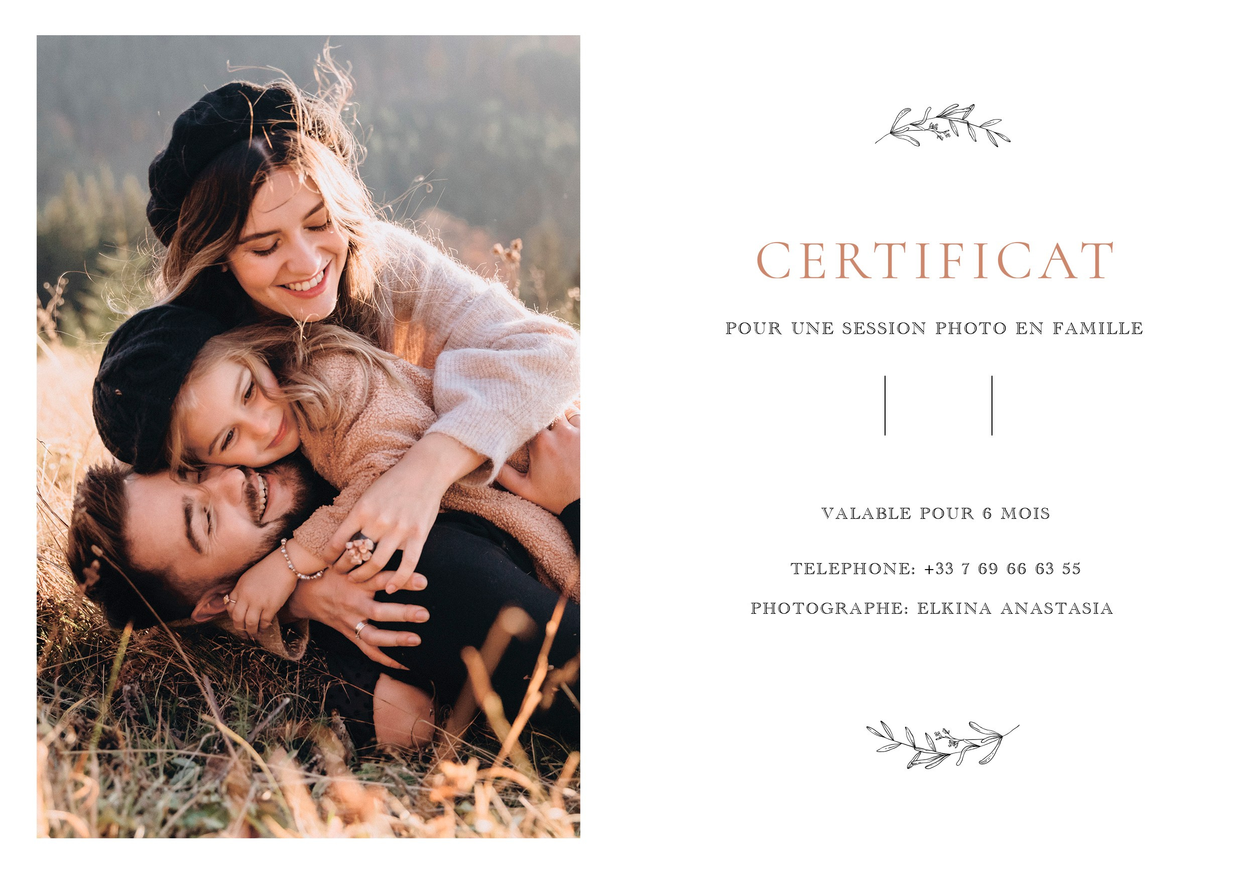 Certificats. Photographe sur Cote d’Azur. Portraits de familles, couples, enfants, événements