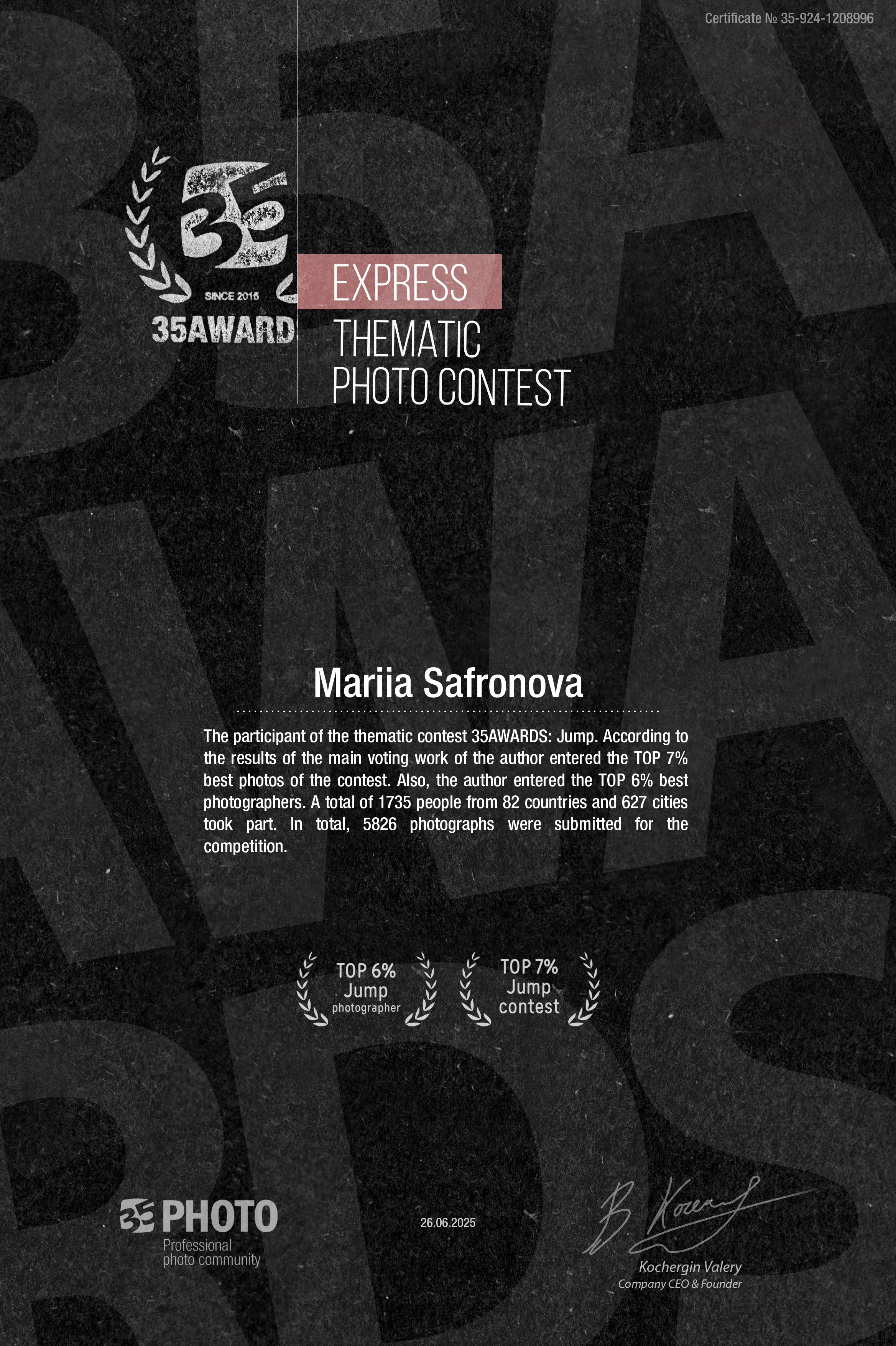 Photography Awards and Competitions — Achievements in Abu Dhabi and Beyond. Mariia Safronova is your photographer in Abu Dhabi and Dubai
