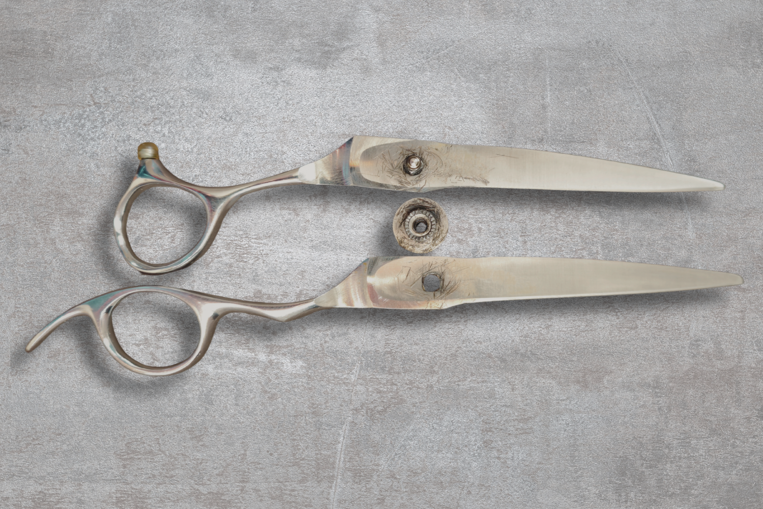 Реставрация парикмахерских ножниц. Master of tool sharpening and restoration