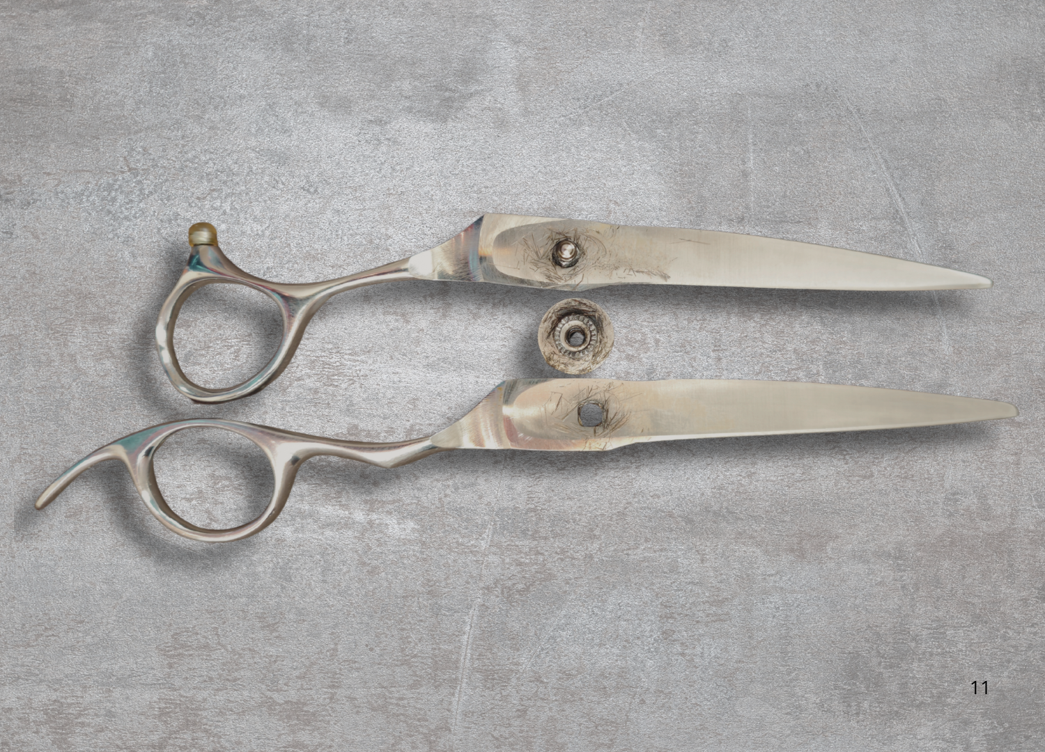 Реставрация парикмахерских ножниц. Master of tool sharpening and restoration