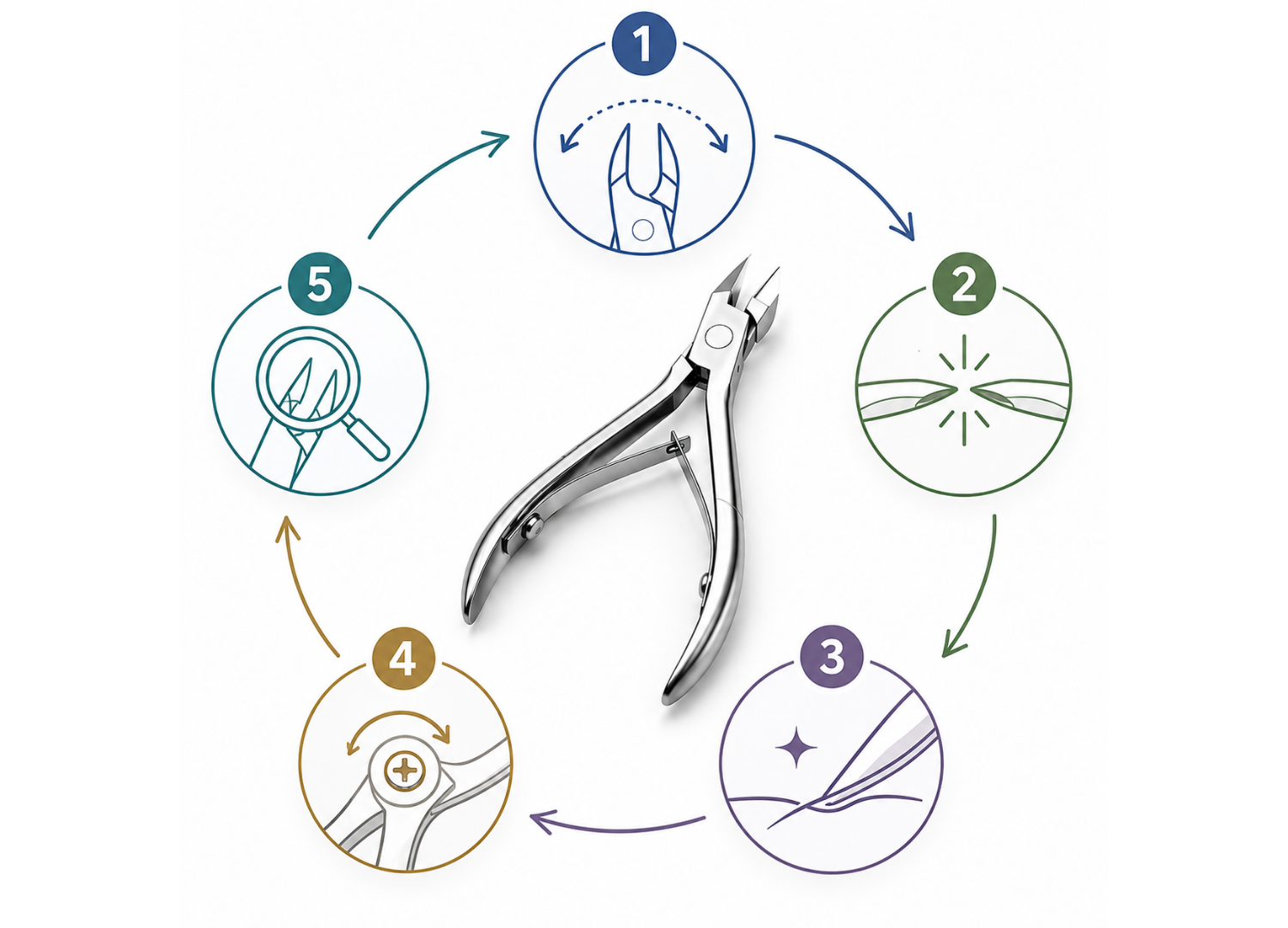 What Is Included in Professional Manicure Tool Sharpening. Master of tool sharpening and restoration