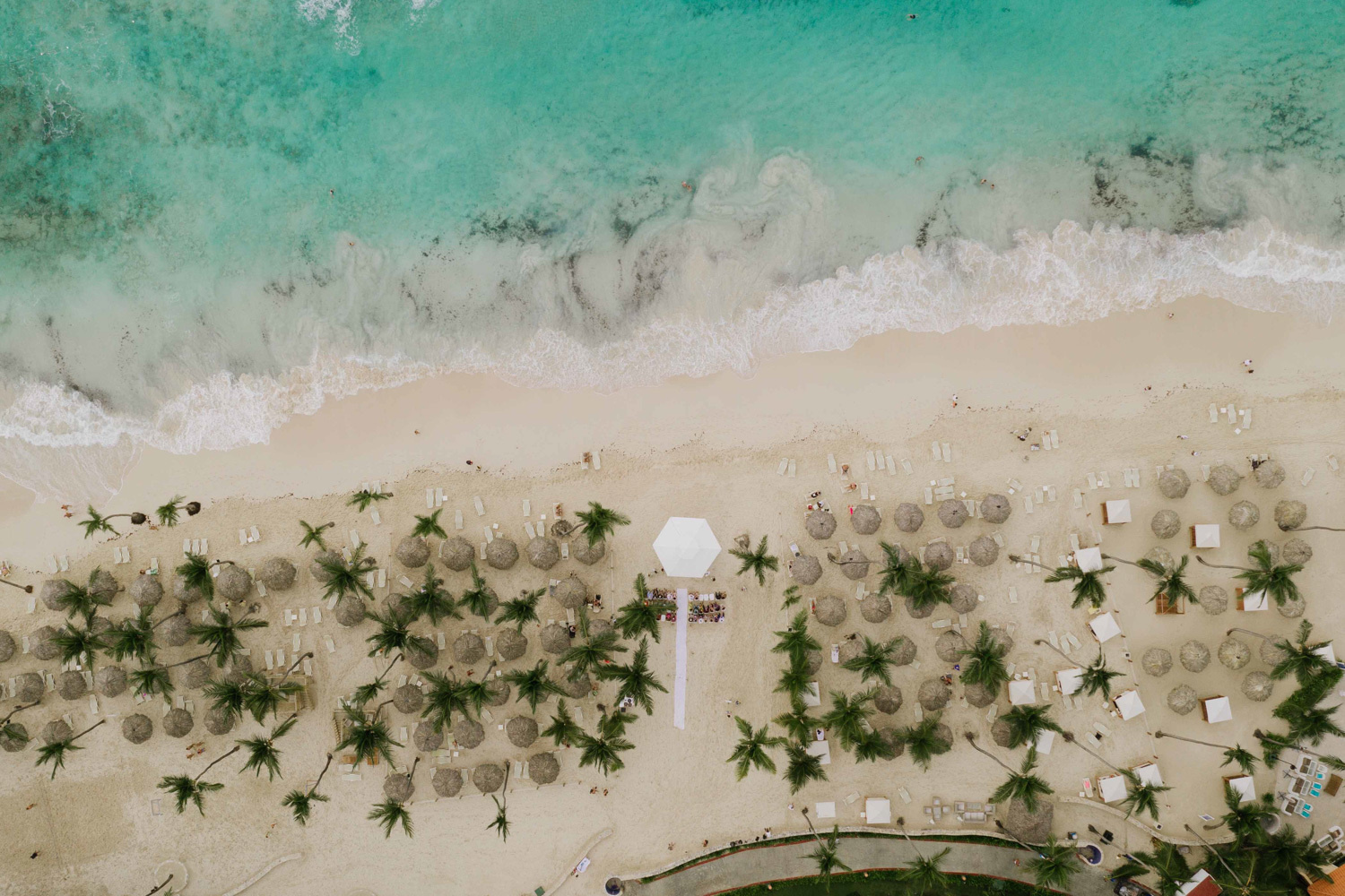 An air photo of the place where the ceremony took place. 