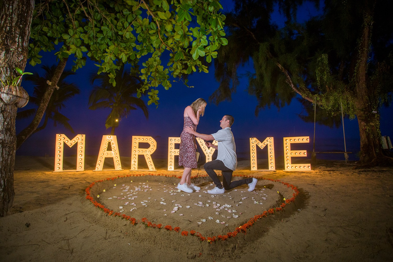 Romantic proposal on Koh Samui, Thailand