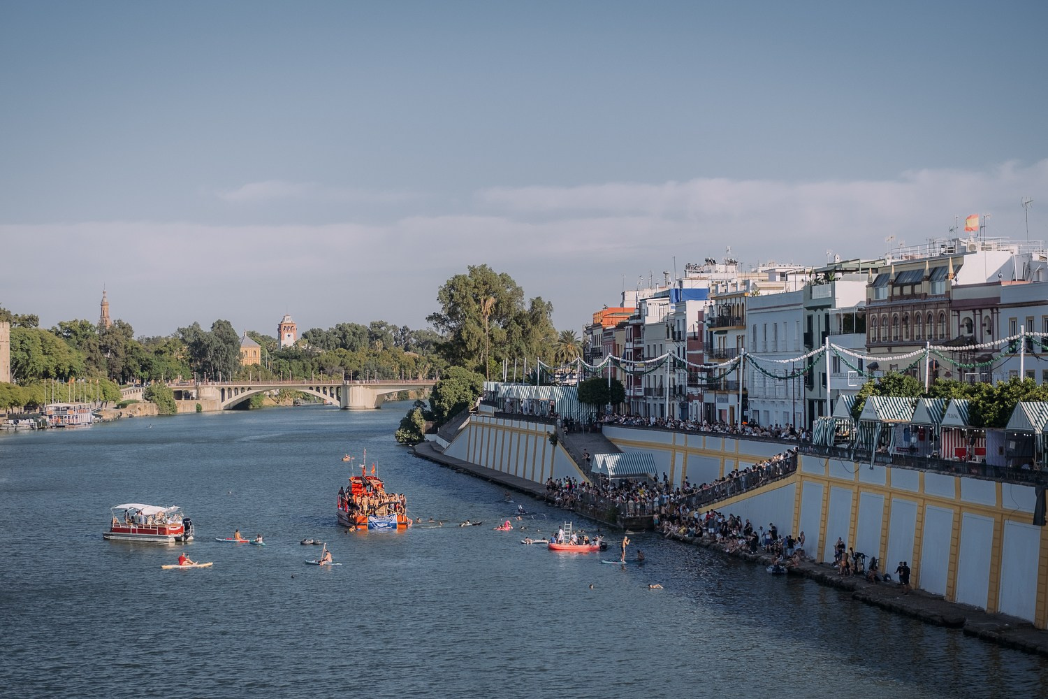Flamencas al borde del Guadalquivir