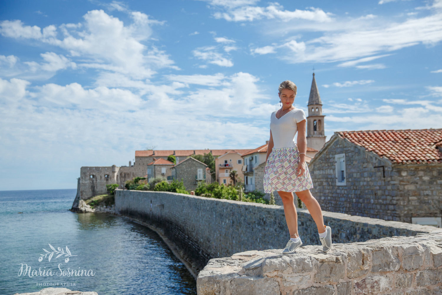 Gamlebyen i Budva - utsikt fra festningsmuren