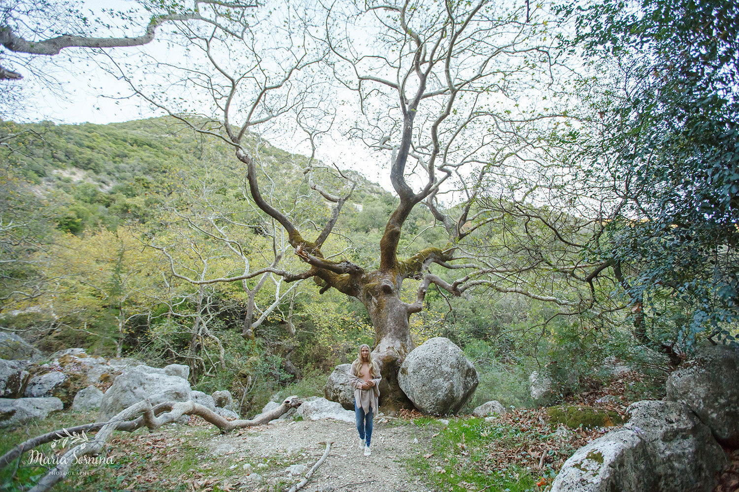 Uvirkelig solnedgang på øya Lefkada i Hellas