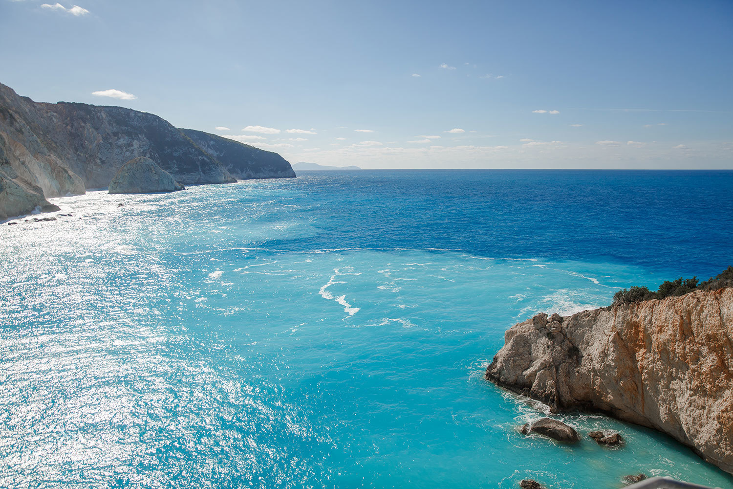 Лефкада, Греция — Путешествие в ноябре и морские пейзажи