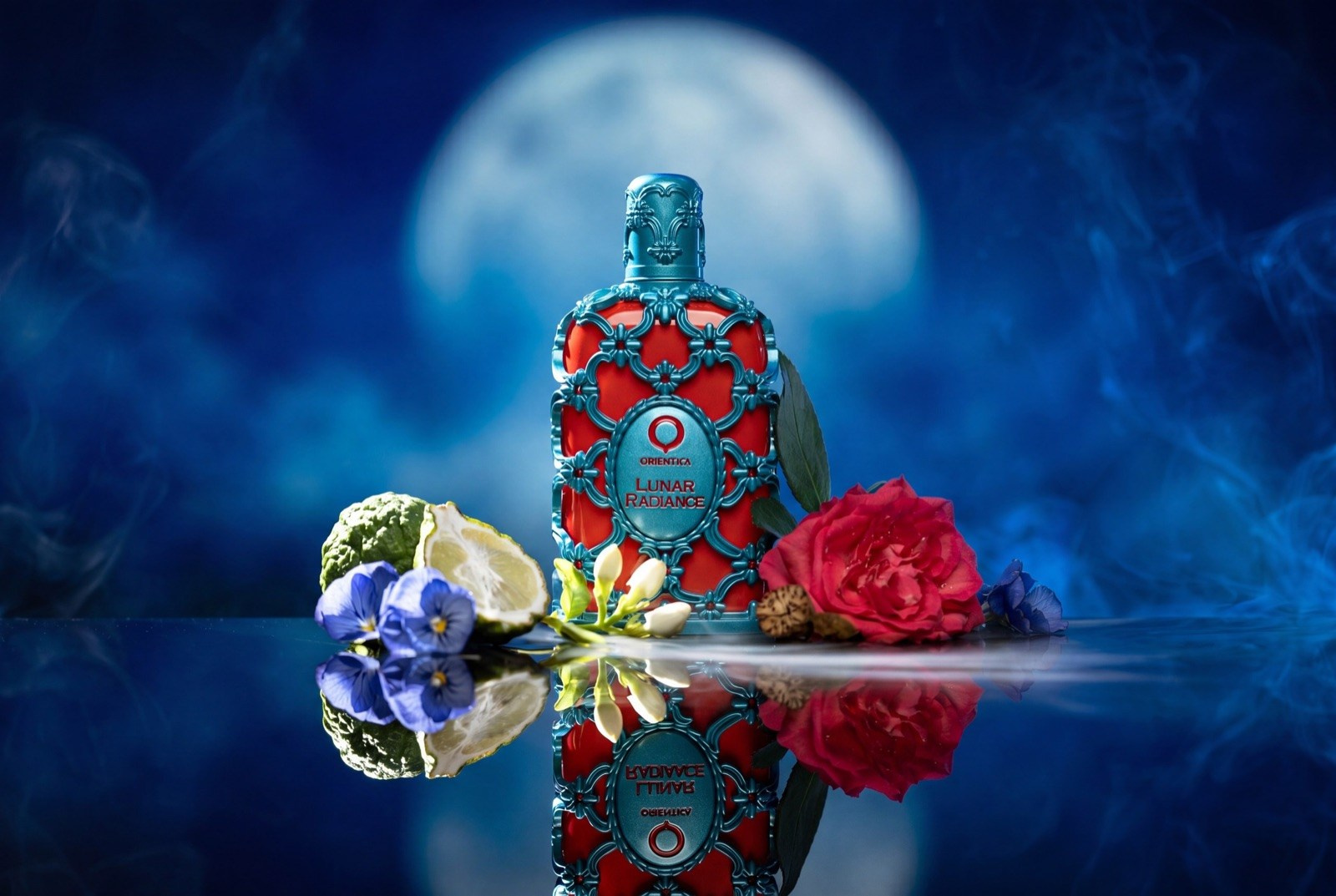 Creative perfume photograph illustrating campaign product content in the UAE