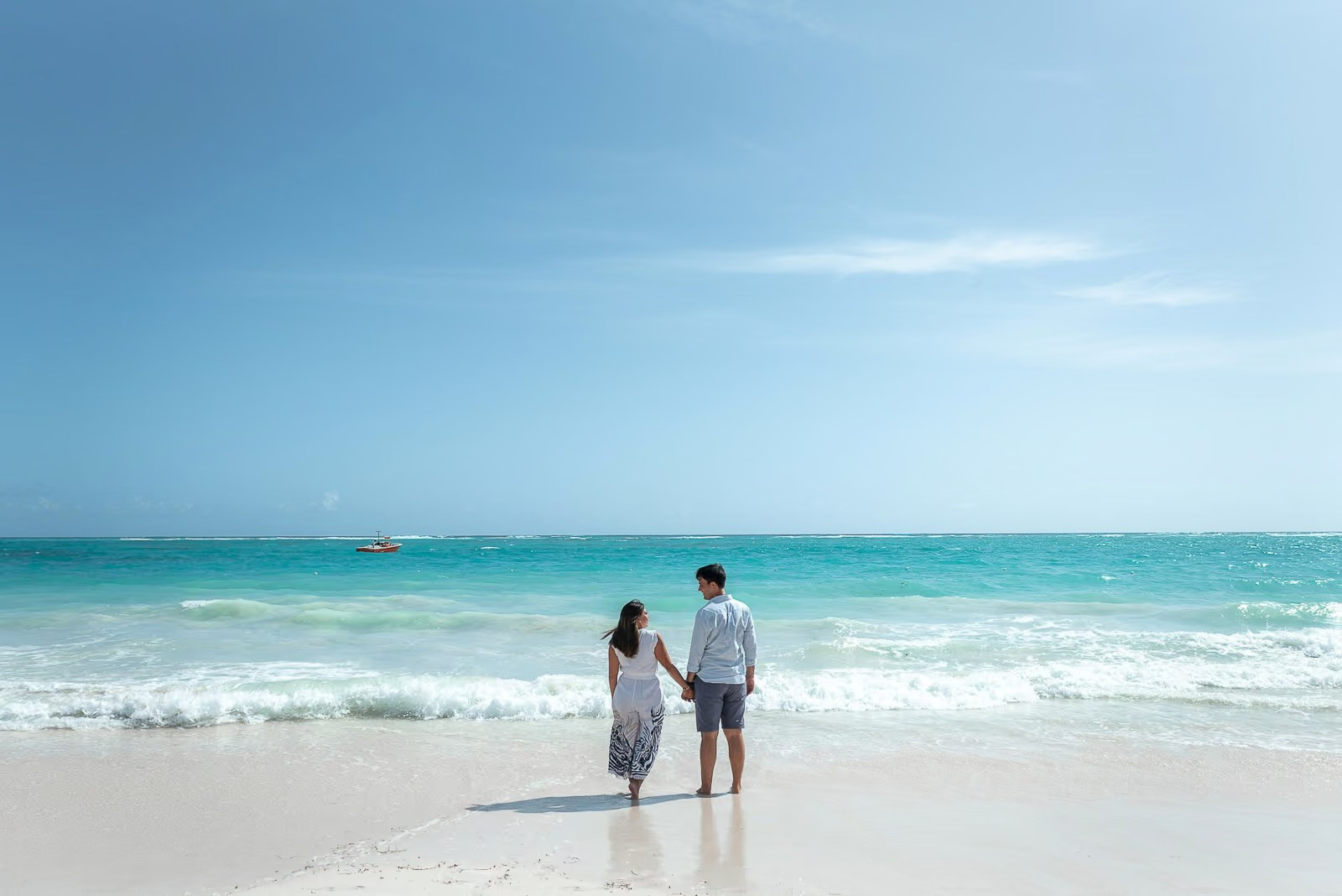 Love Story couple photoshoot on Bavaro Beach in Punta Cana