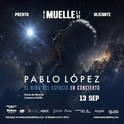 Pablo López en Alicante 2026: concierto de El Niño del Espacio en El Muelle Live | FOTKAI