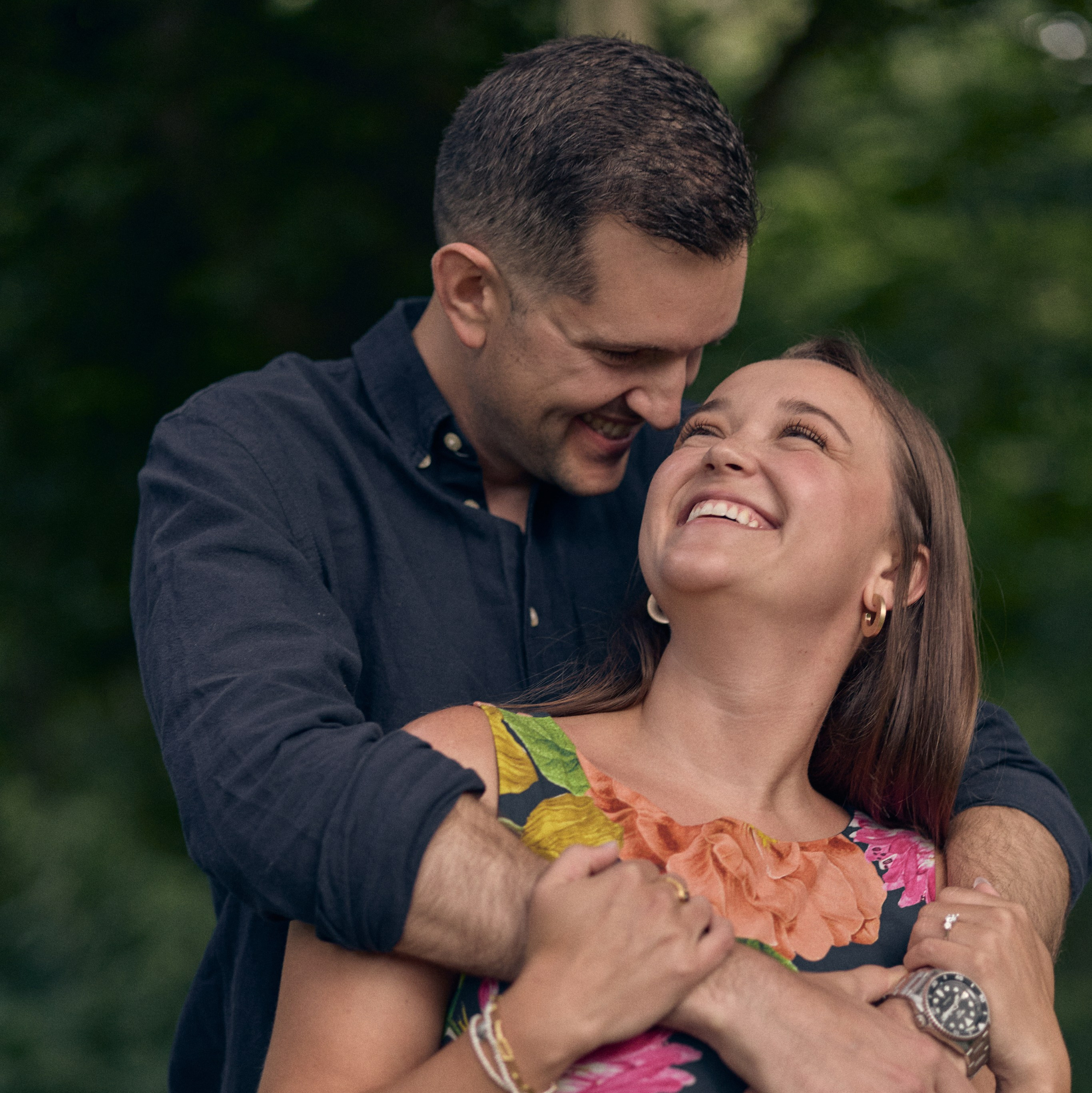 A Romantic Surprise Proposal at Columbus Park of Roses | Columbus Proposal Photographer. Kovyphoto