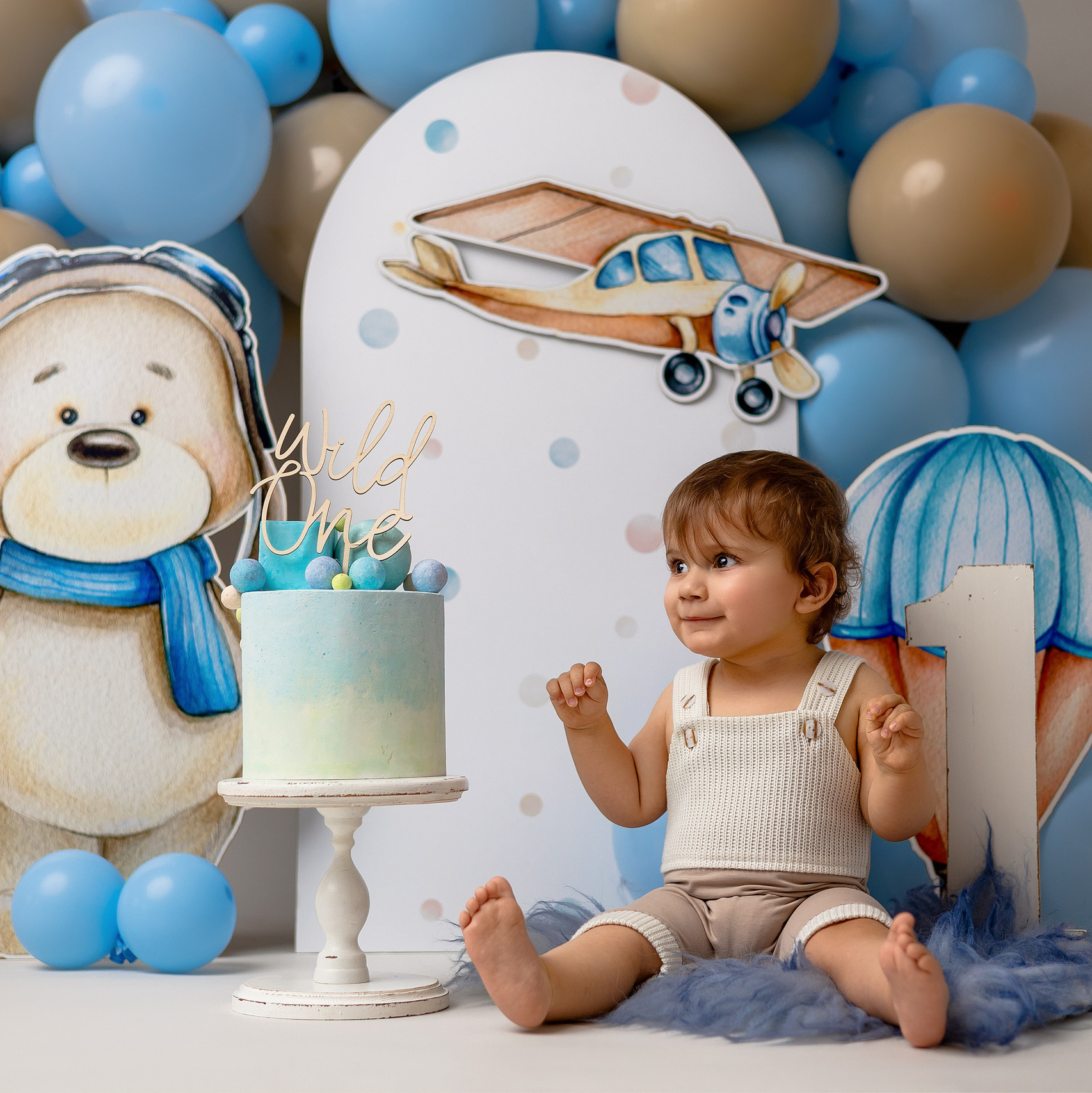 Erster Geburtstag Fotoshooting im Studio