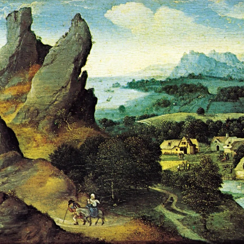 Landscape with the Flight into Egypt, an oil on panel painting created around 1515 by Joachim Patinir.