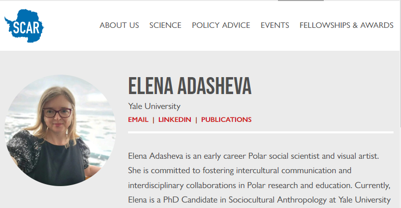 Member of the Scientific Committee on Antarctic Research (SCAR). NEWS AND CONFERENCES