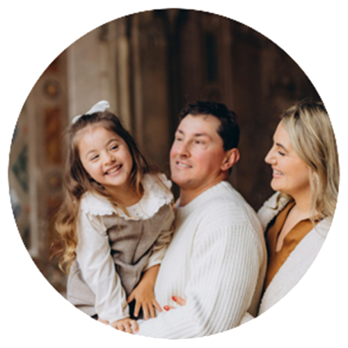Family hugging near Bethesda Terrace in Central Park — cinematic New York photography