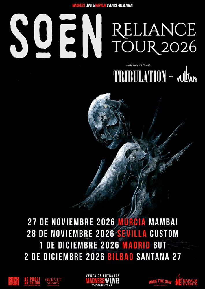 Soen in Spain 2026: Reliance Tour in Murcia, Seville, Madrid and Bilbao | FOTKAI