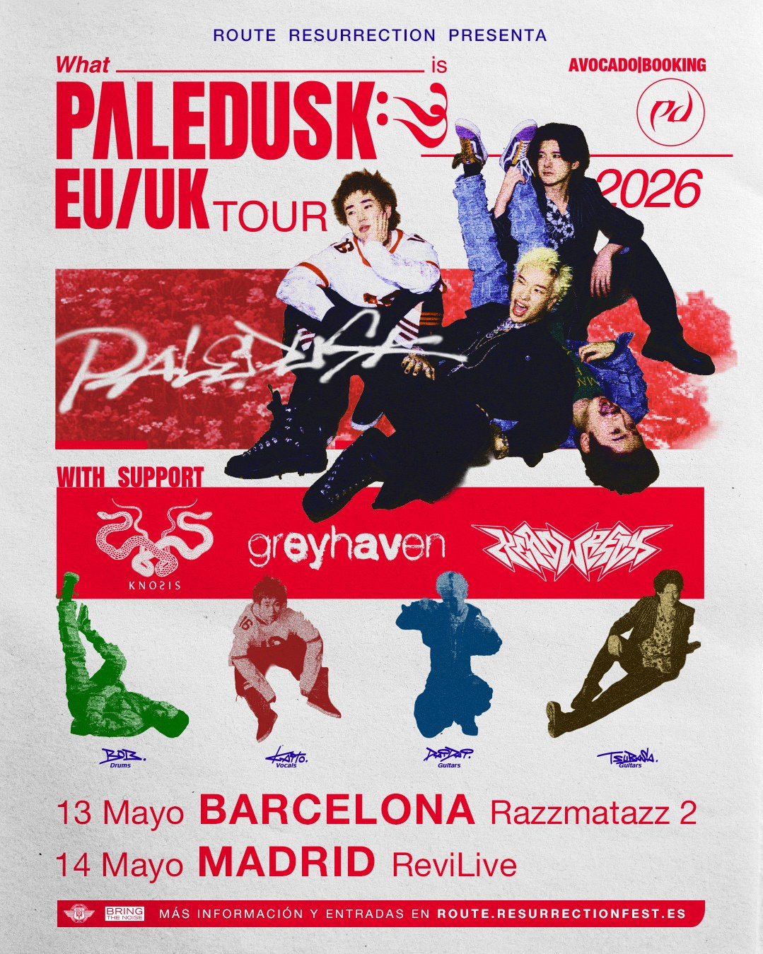 Paledusk: conciertos en España en mayo 2026 — metalcore japonés en Barcelona y Madrid | FOTKAI