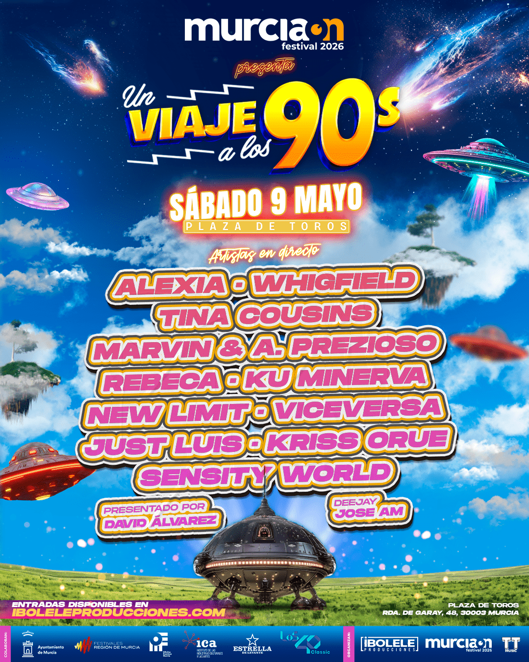 Un Viaje a los 90s — Concierto en vivo 9 de mayo 2026 en Murcia, festival de música 90s | FOTKAI