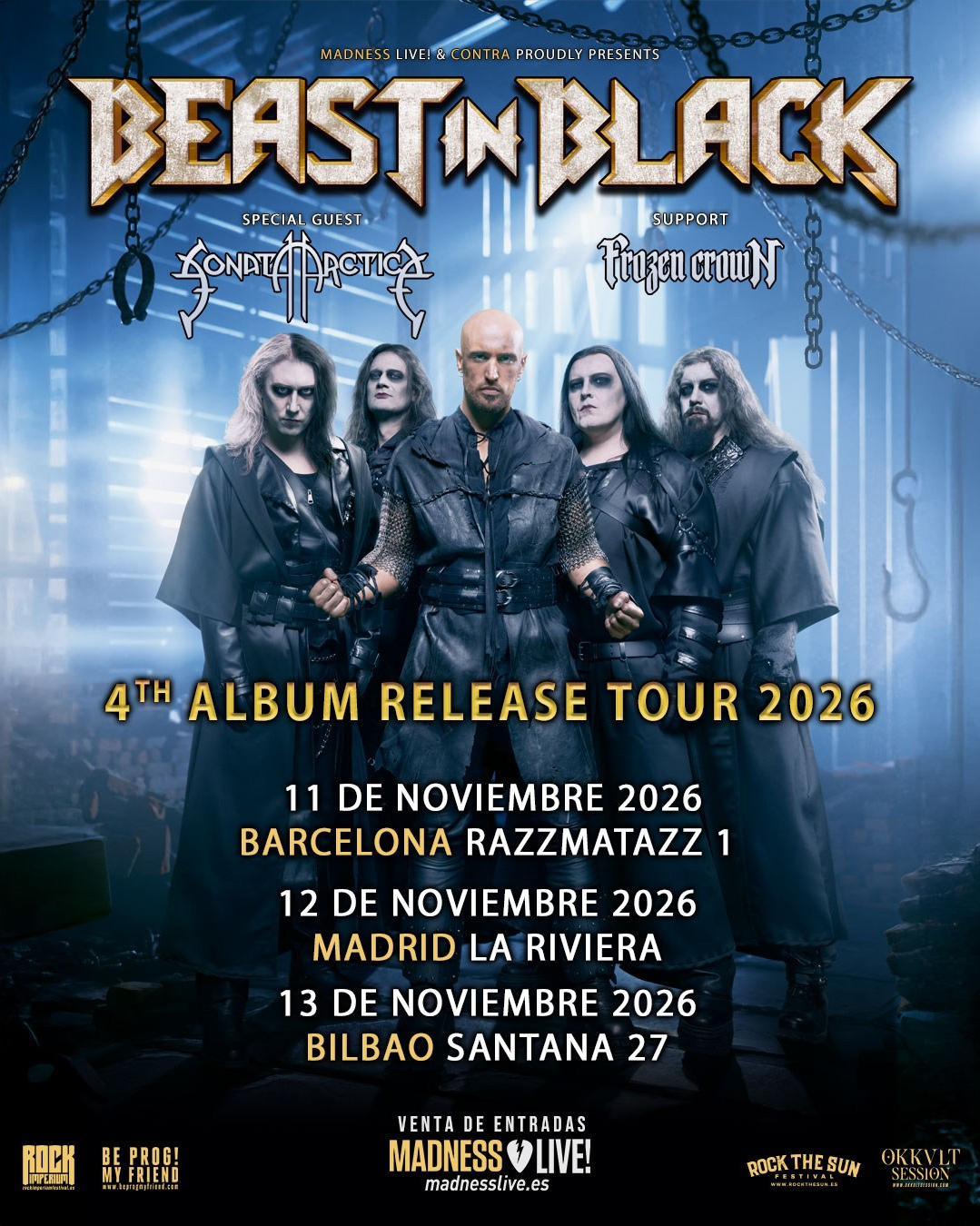 Beast In Black 2026 в Испании: концерты в Барселоне, Мадриде и Бильбао | FOTKAI