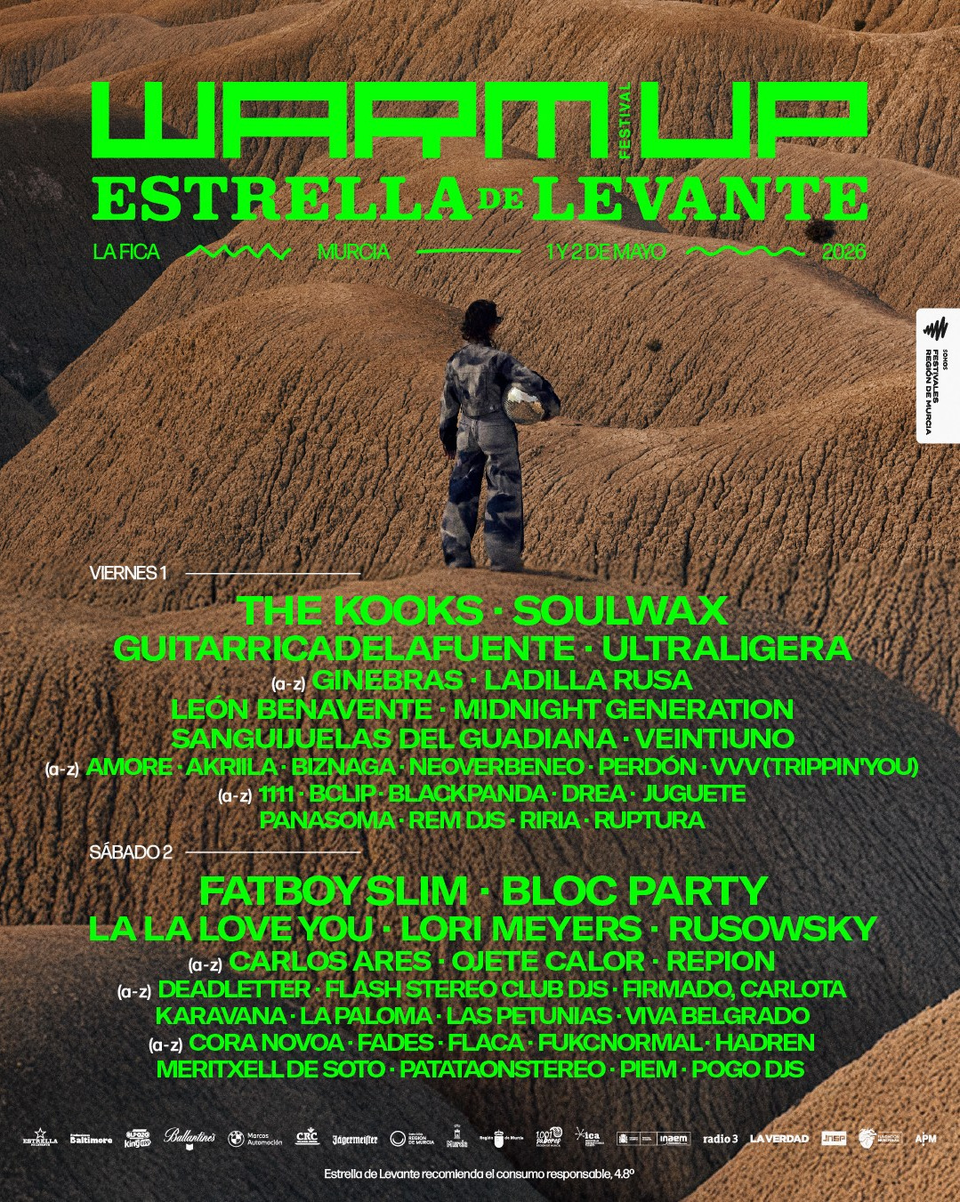 Warm Up Estrella de Levante 2026: фестиваль в Мурсии с Fatboy Slim, Bloc Party и The Kooks | FOTKAI