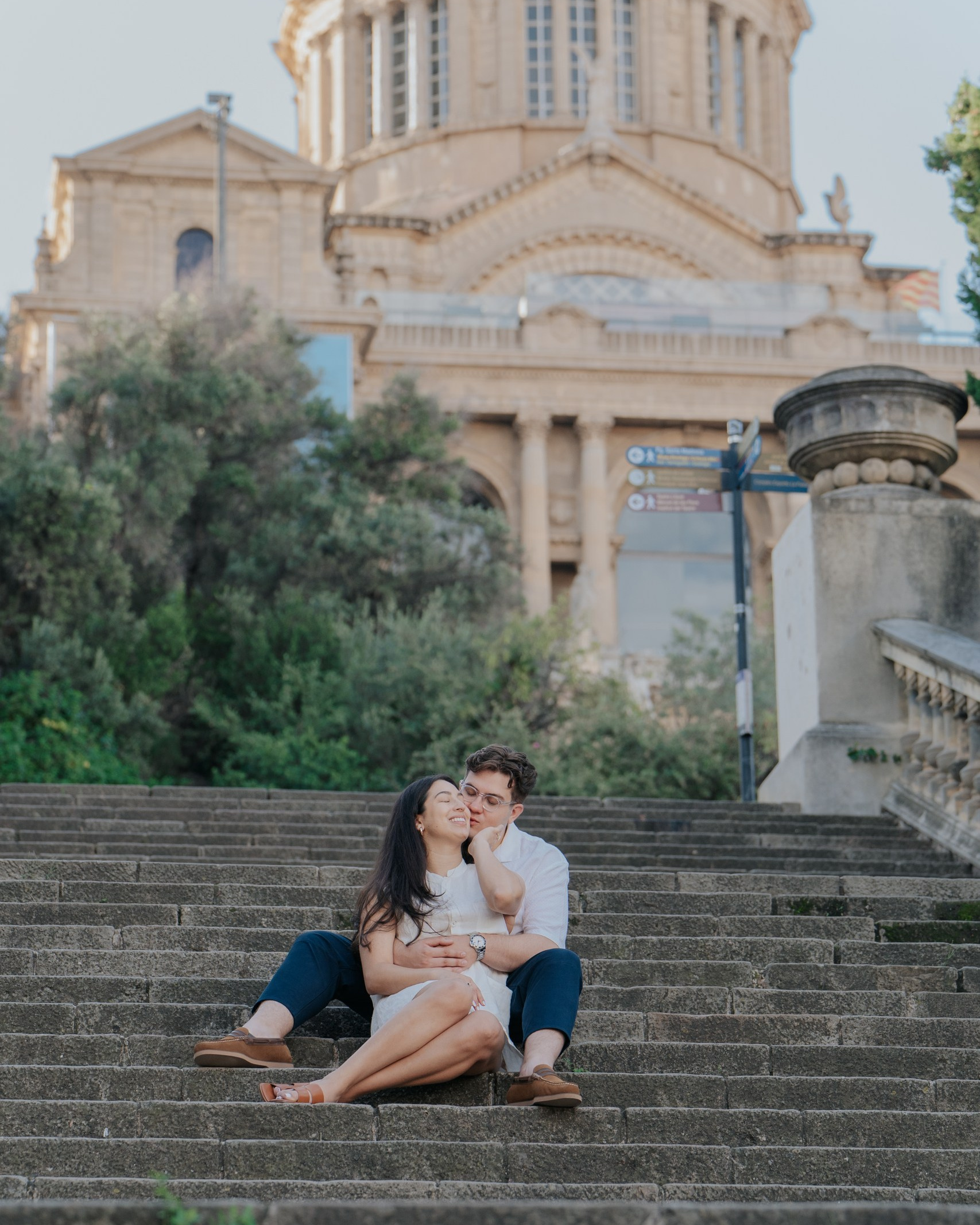 Engagement Photoshoot in Barcelona Montjuic 