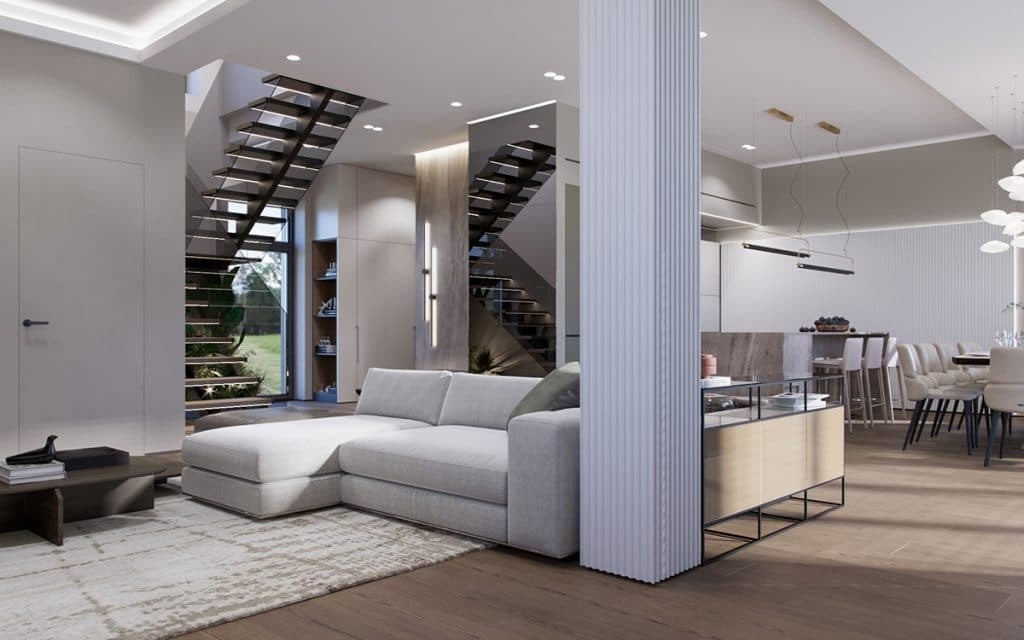A WEEKEND HOME FOR THE FAMILY. Interior Design & 3D Rendering | Alena Bulataya Design Buro