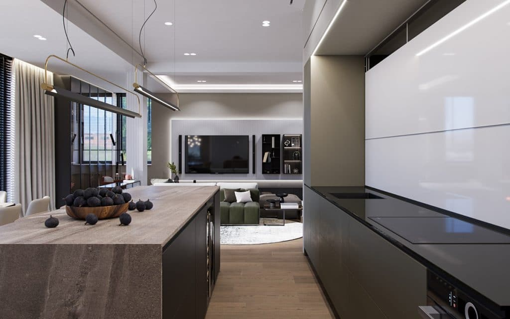A WEEKEND HOME FOR THE FAMILY. Interior Design & 3D Rendering | Alena Bulataya Design Buro