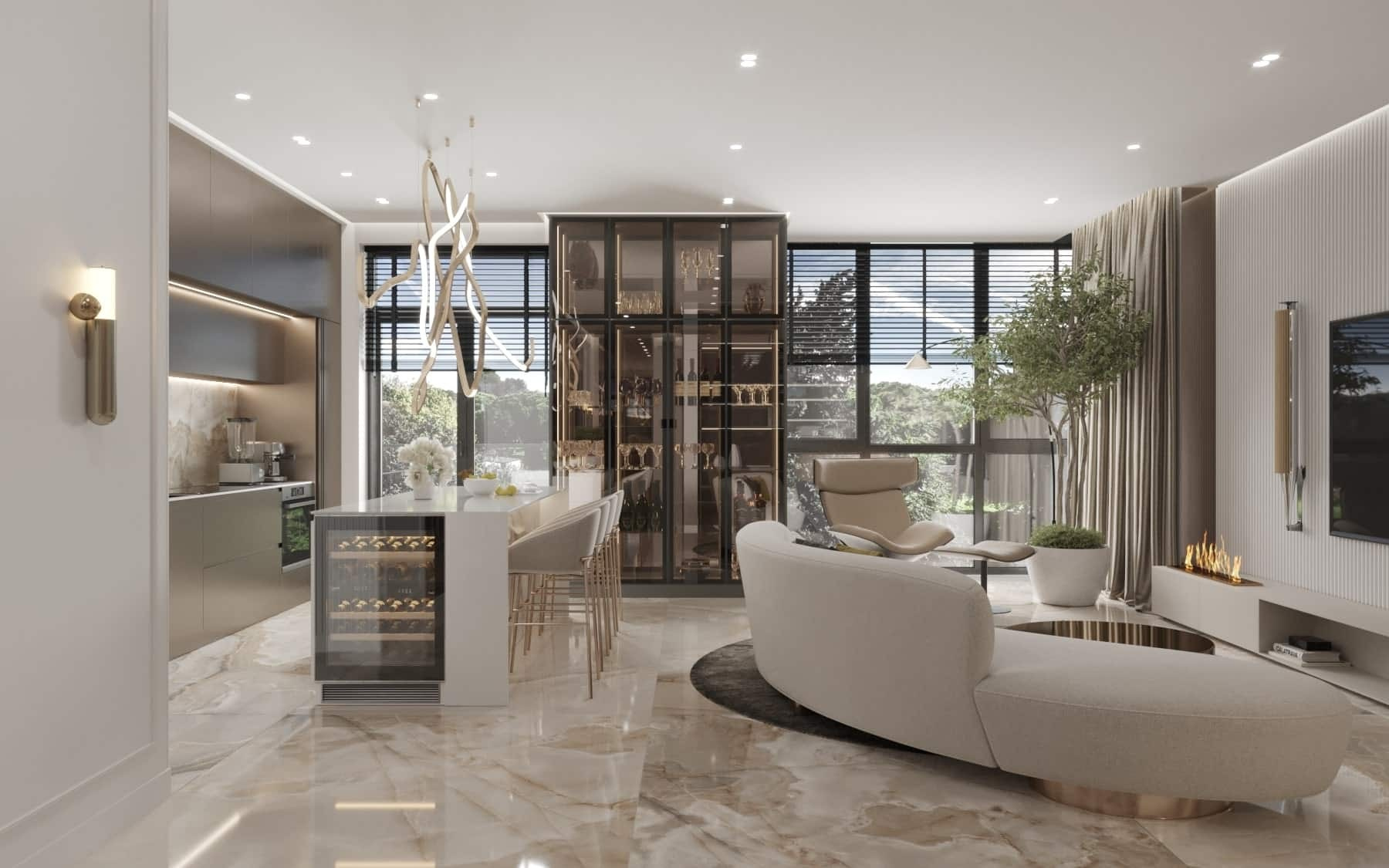 APARTMENT FOR STYLIST. Interior Design & 3D Rendering | Alena Bulataya Design Buro