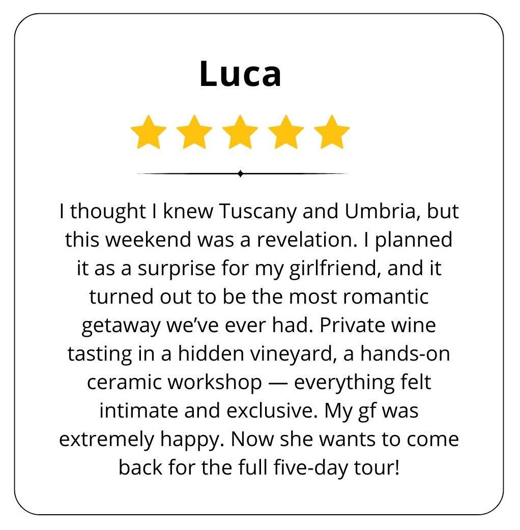 Sensory Luxury Tours — Exclusive Private Journeys in Umbria and Tuscany