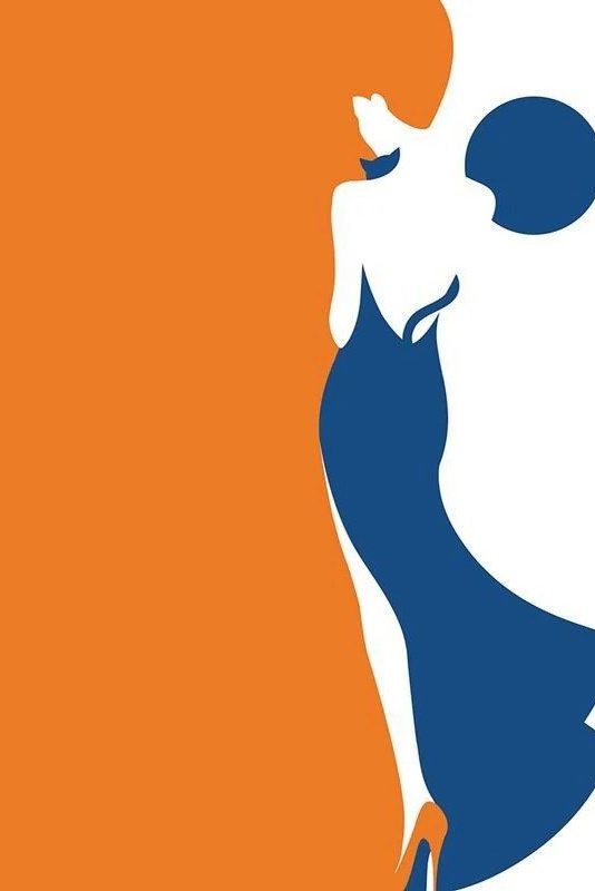 методика 10х10 Минималистичная fashion-иллюстрация из нескольких линий и цветовых пятен 