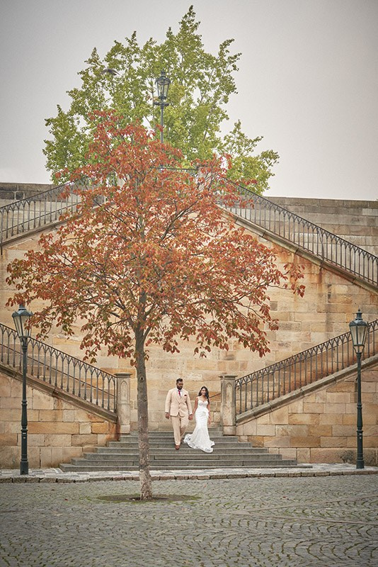 Shivani & Ray — Prague Honeymoon Photography at Sunrise