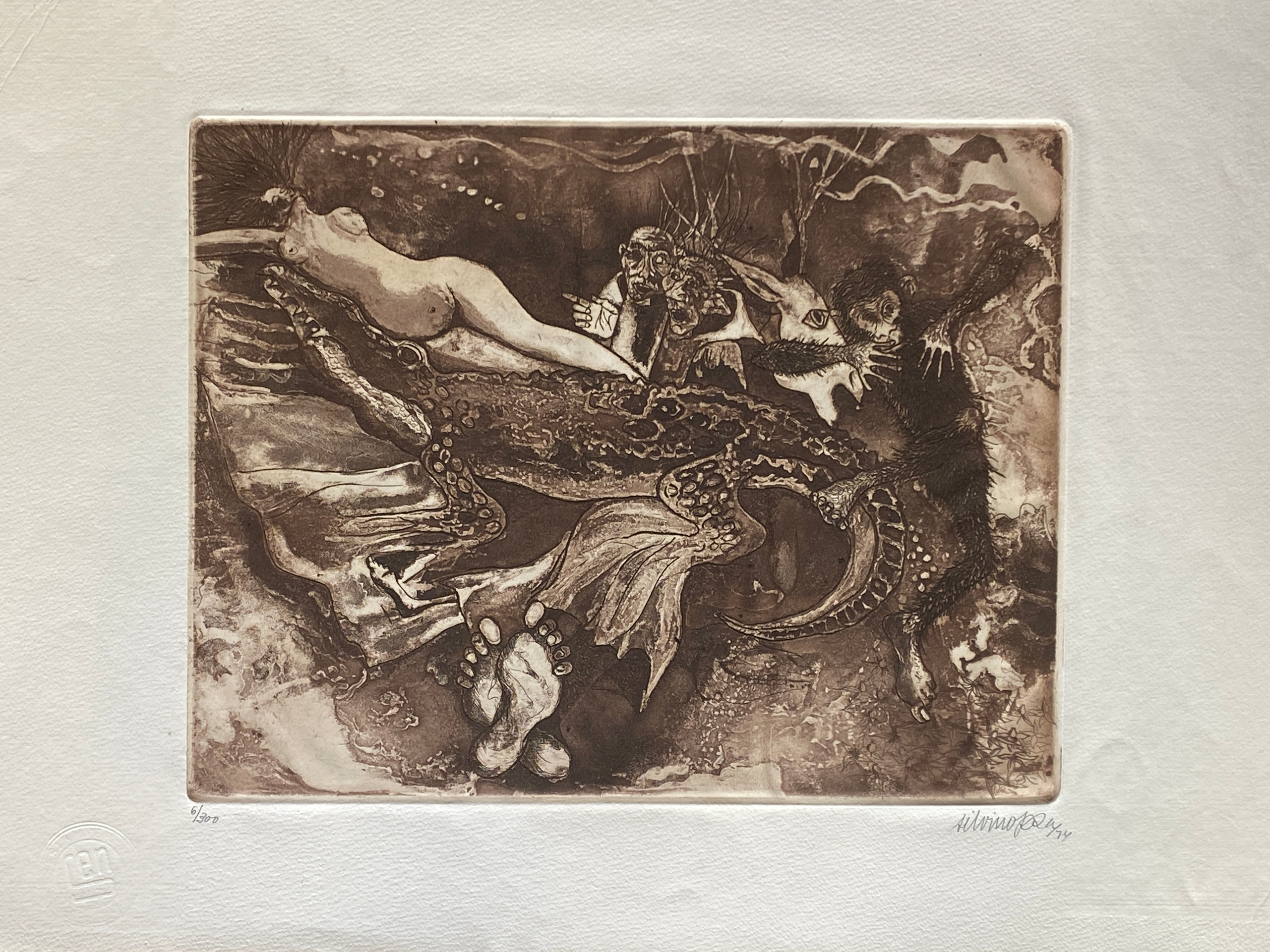 Silvino Poza limited edition lithograph Signature of the author