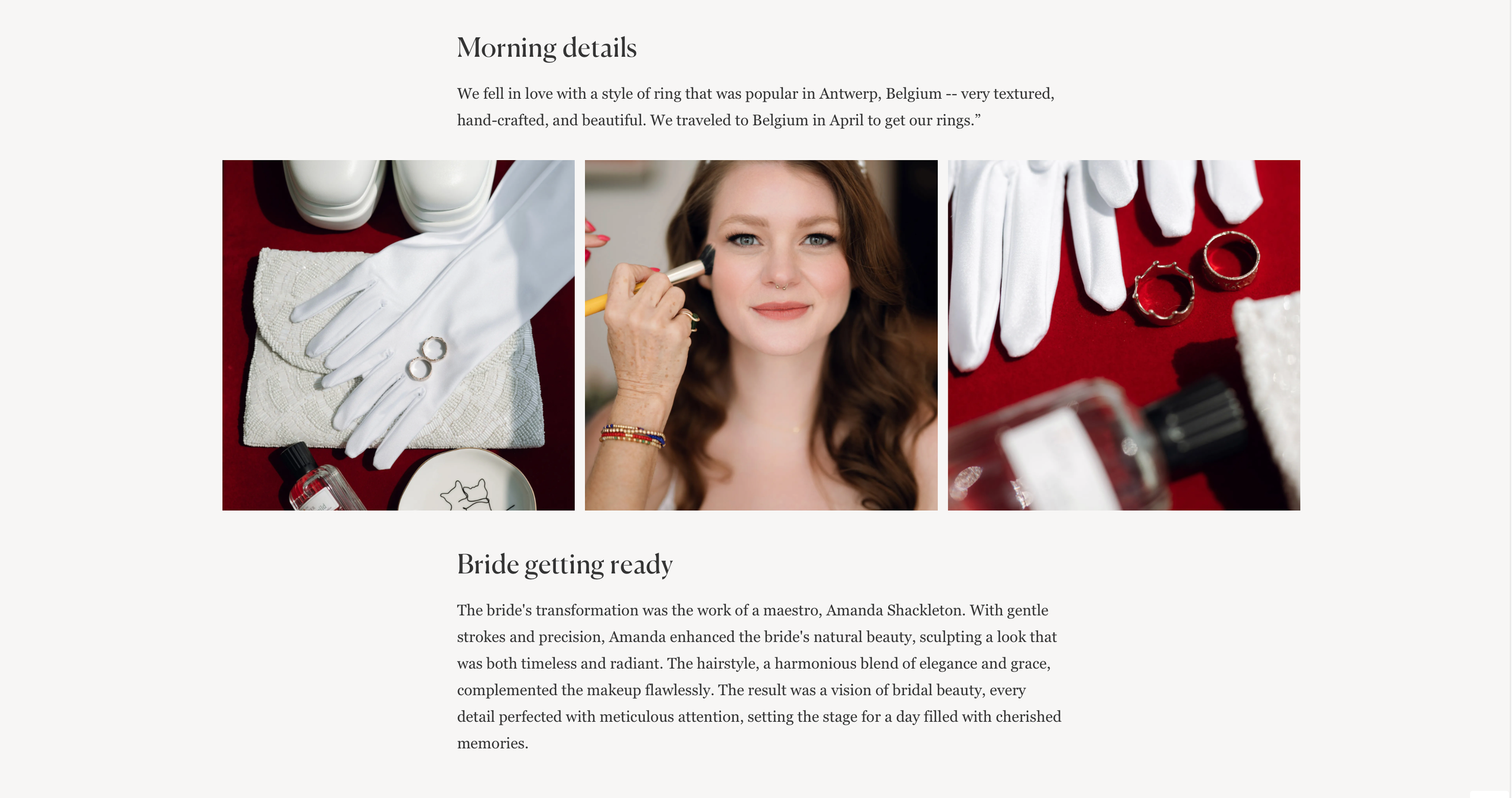 a woman is looking at her jewelry