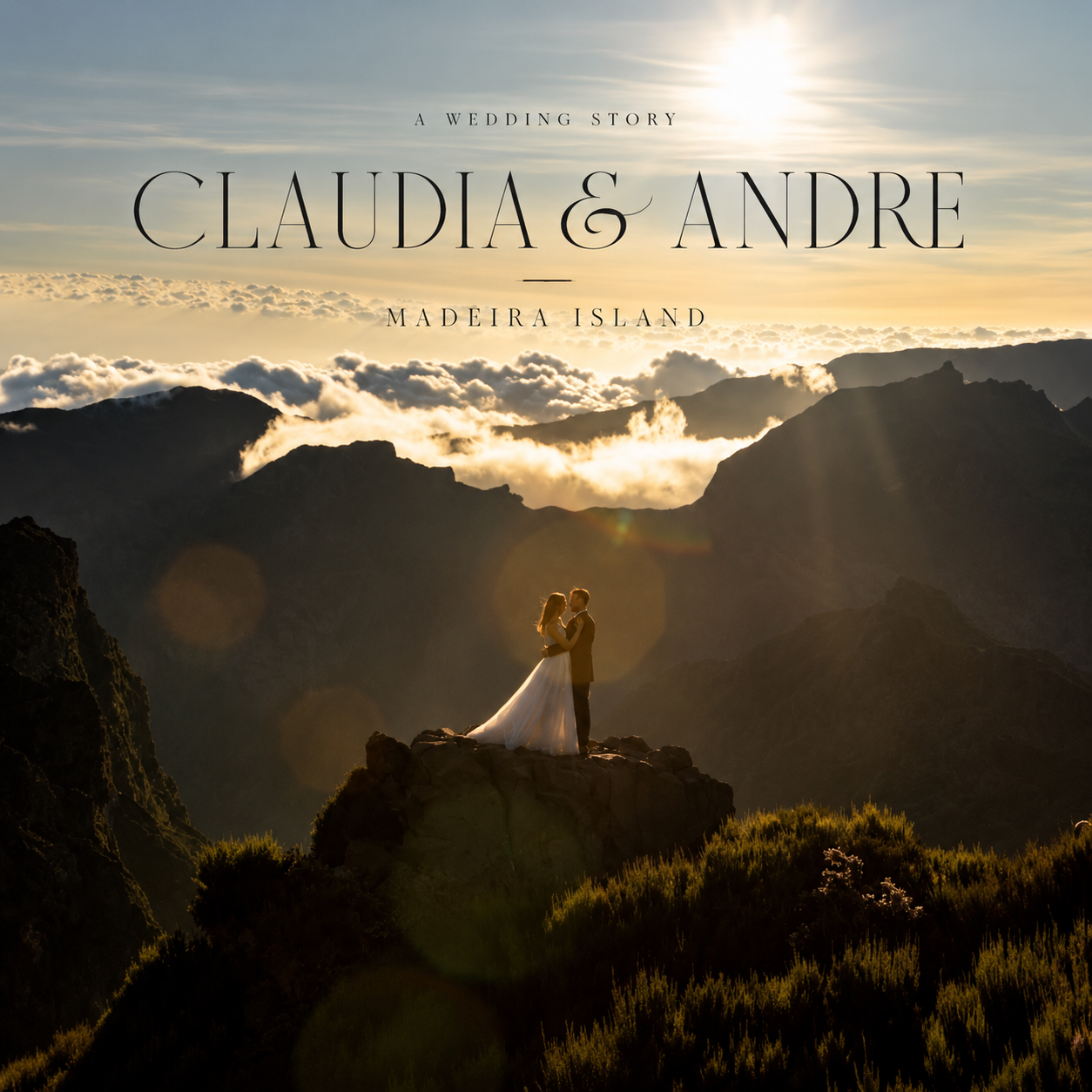 Madeira Island elopement photoshoot at sunset photographed by Nuno Lopes