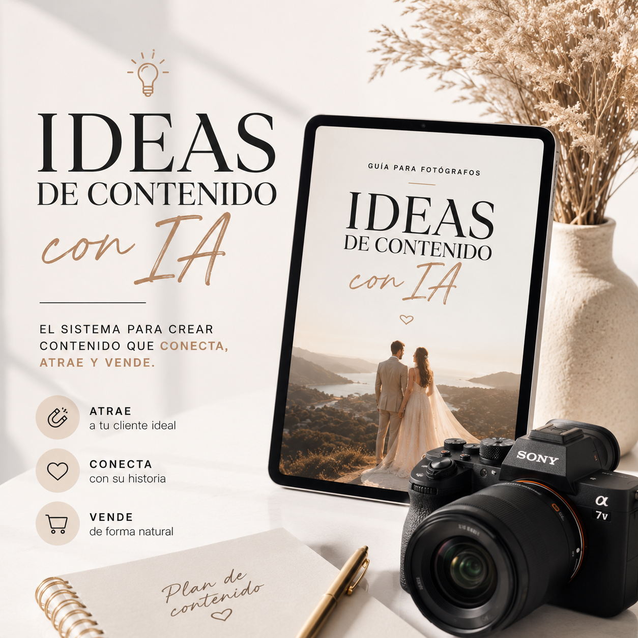 Ebook - Ideas de contenido con IA. Karen Ortiz Photography / Fotógrafo profesional en Cali - Colombia