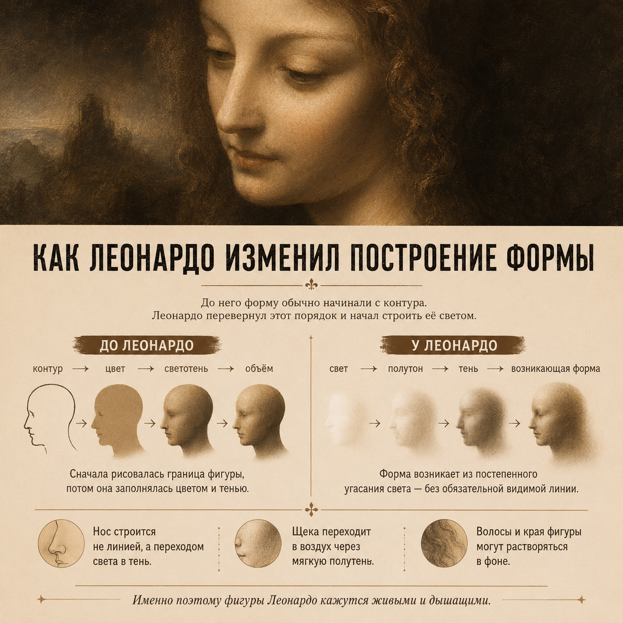 Что такое сфумато: как Леонардо да Винчи изменил живопись