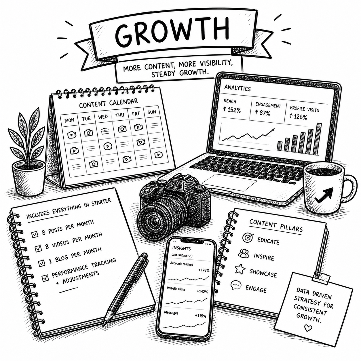 Social Media Management Landing page. Callum Ecobichon