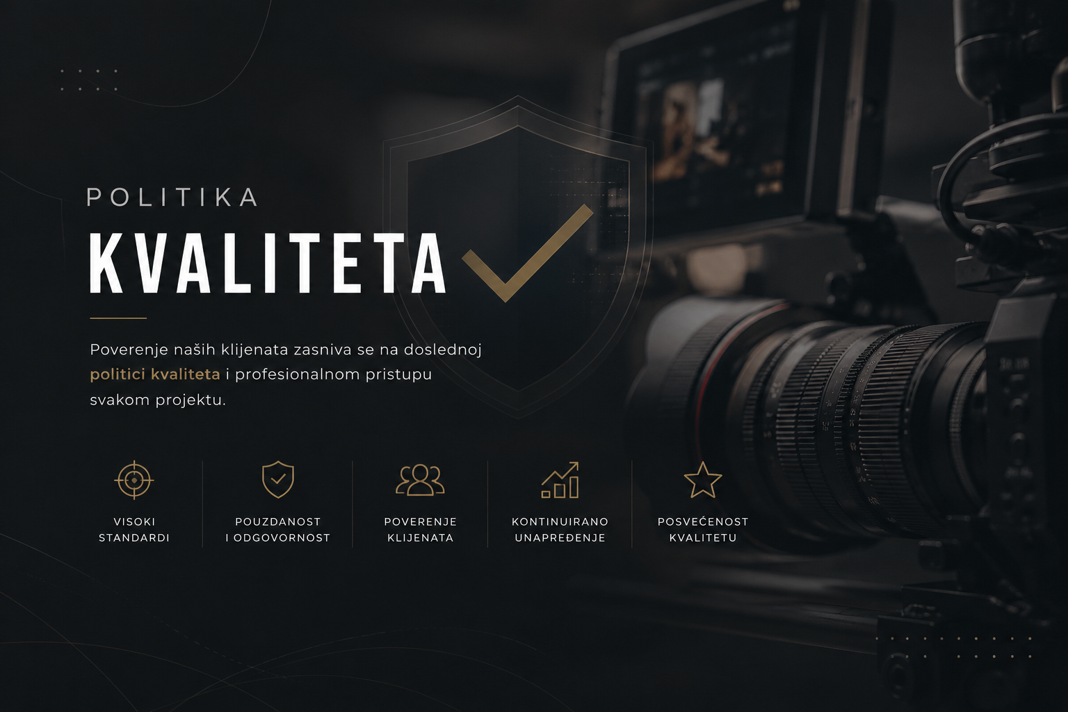POLITIKA KVALITETA. PRODUCTIVE MEDIA TEAM