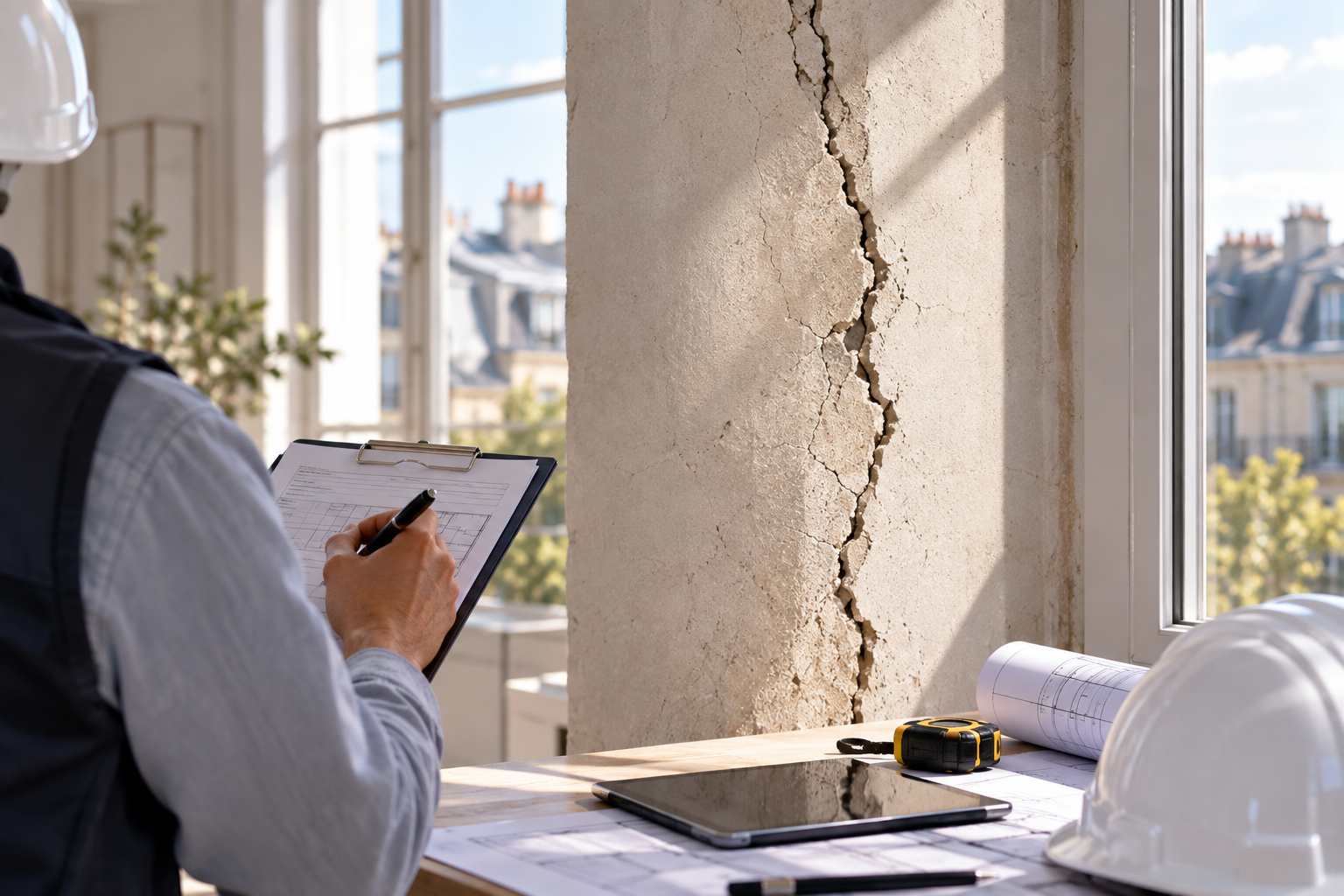 Infographie sur les fissures murales : types de fissures, signes d’alerte et conseils d’expertise en bâtiment en Île-de-France