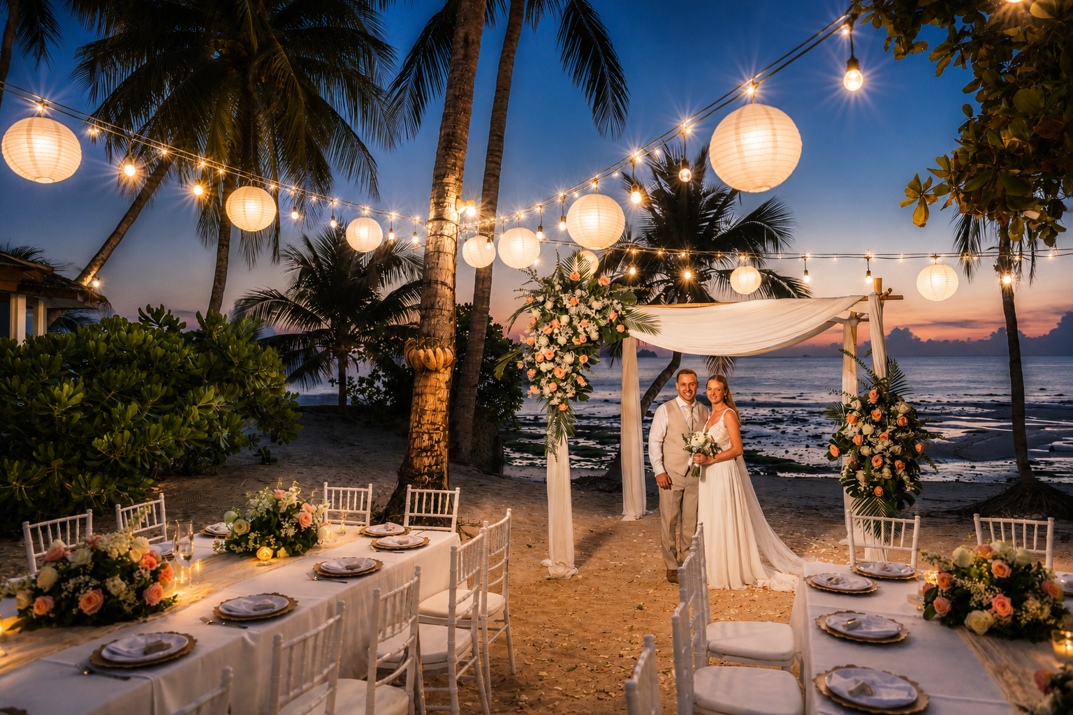 Reception. Wedding on Koh Samui, Thailand