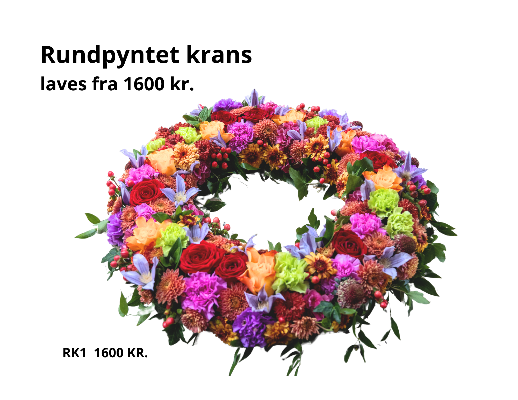 Smukke kranse til begravelse – bundet med respekt og omtankeEn blomsterkrans er et klassisk og smukt symbol på evighed og kærlighed. Hos Akropolis Blomster i Aarhus binder vi personlige kranse til begravelse og bisættelse, som udtrykker både nærvær og taknemmelighed.Vi tilbyder sorgkranse fra 1600 kr., afhængigt af størrelse, blomstersort og udformning. Du kan vælge mellem traditionelle runde kranse, åbne hjerter eller moderne varianter – altid med mulighed for bånd med personlig tekst.Vi leverer til kirker og kapeller i hele Aarhus og omegn med Wolt, og står klar til at rådgive dig med respekt og empati.