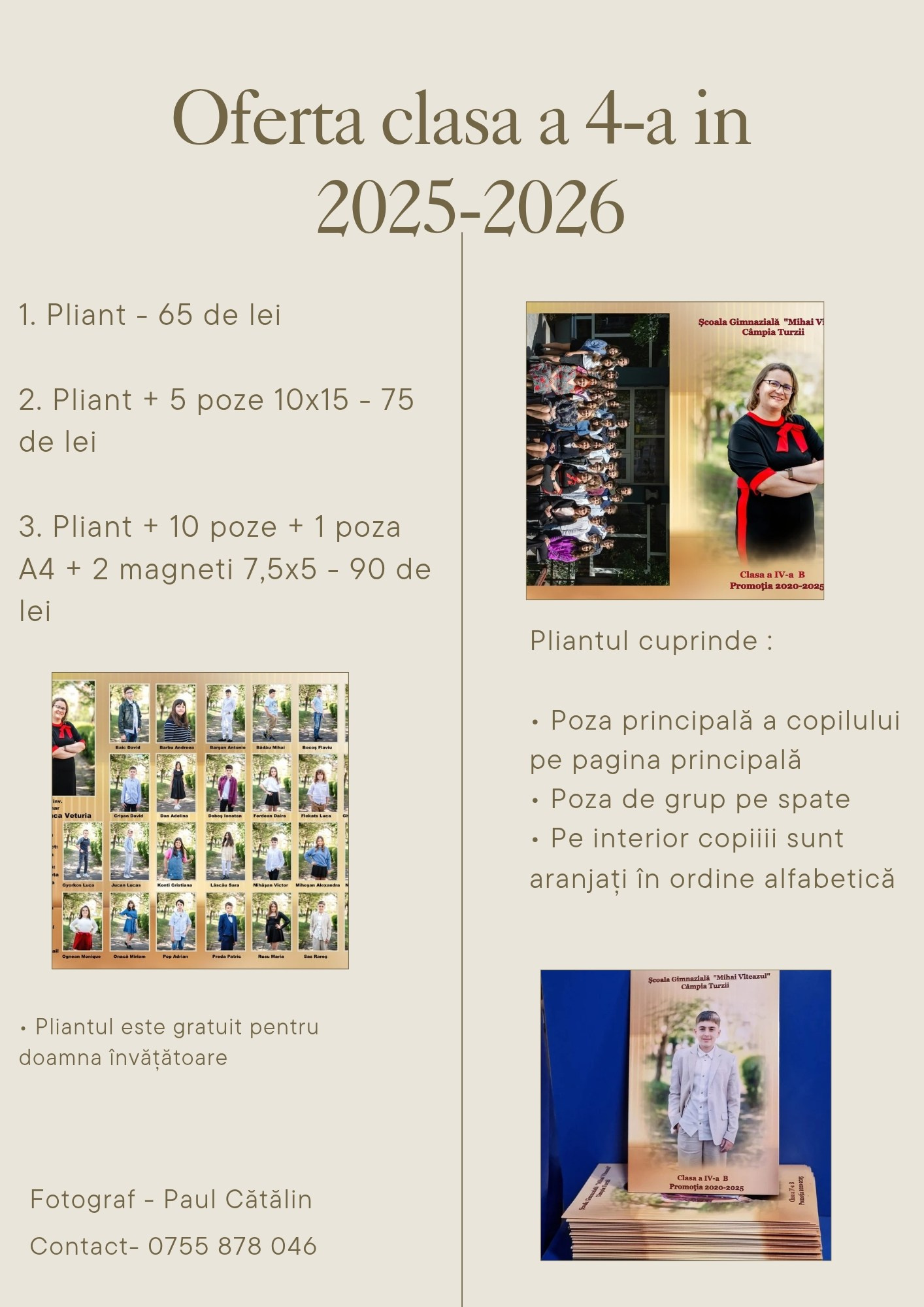 Clasa a 4-a 2025-2026. Www.paulcatalin.ro