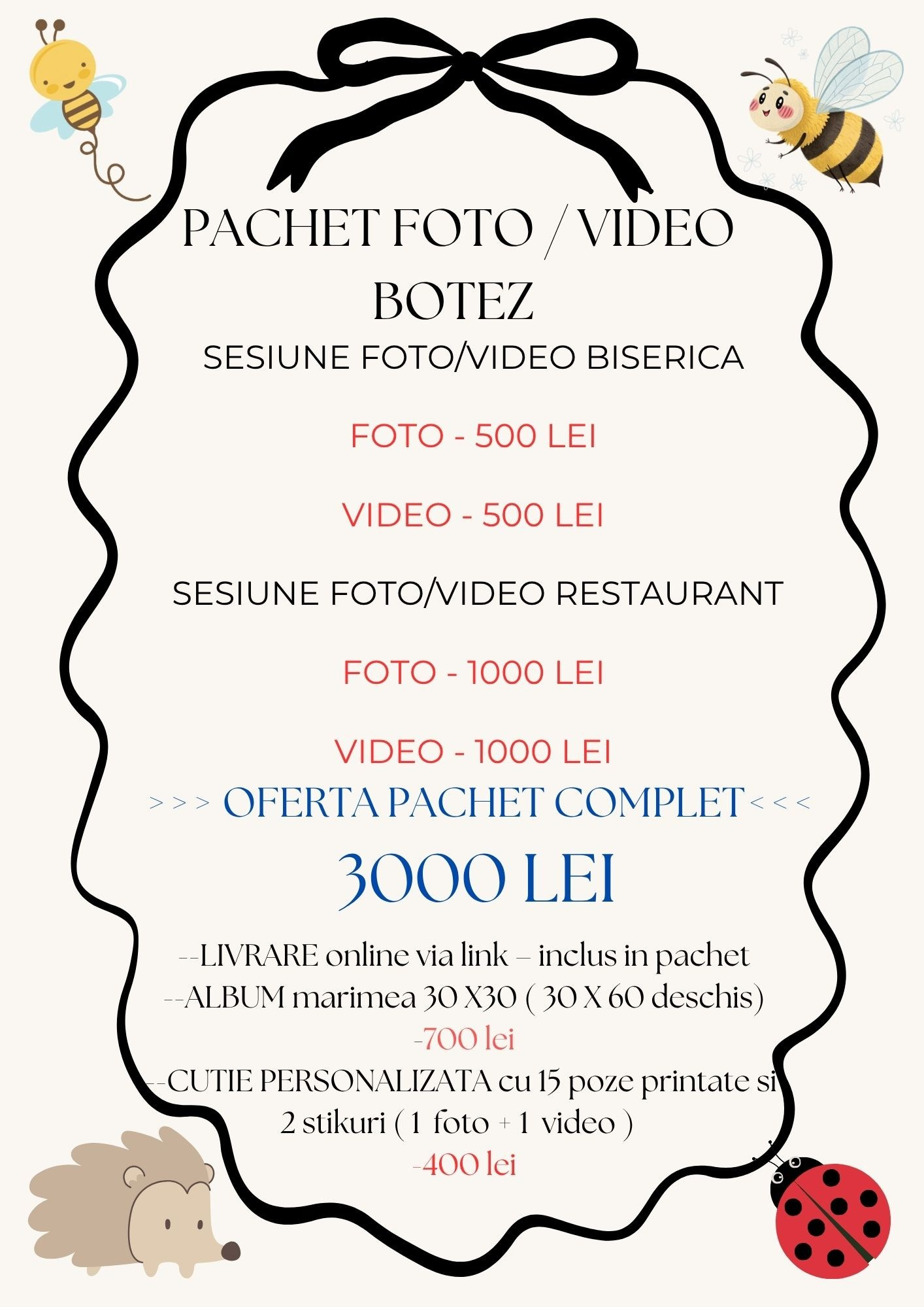 Services. Iacob Ciprian FOTOGRAF - VIDEOGRAF