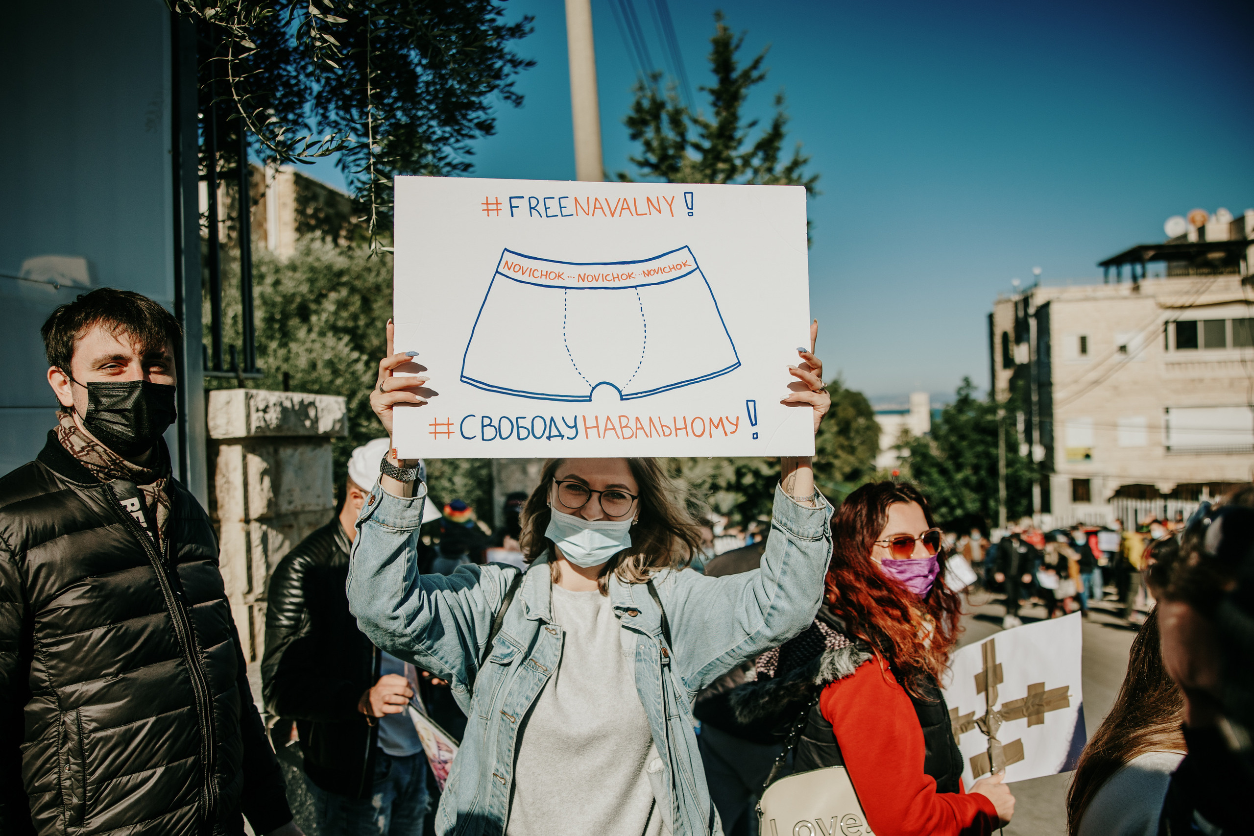 Акция в поддержку Навального в Хайфе (Израиль) 23 января 2020. George TLV — профессиональный фотограф и ретушёр, Израиль / Profession