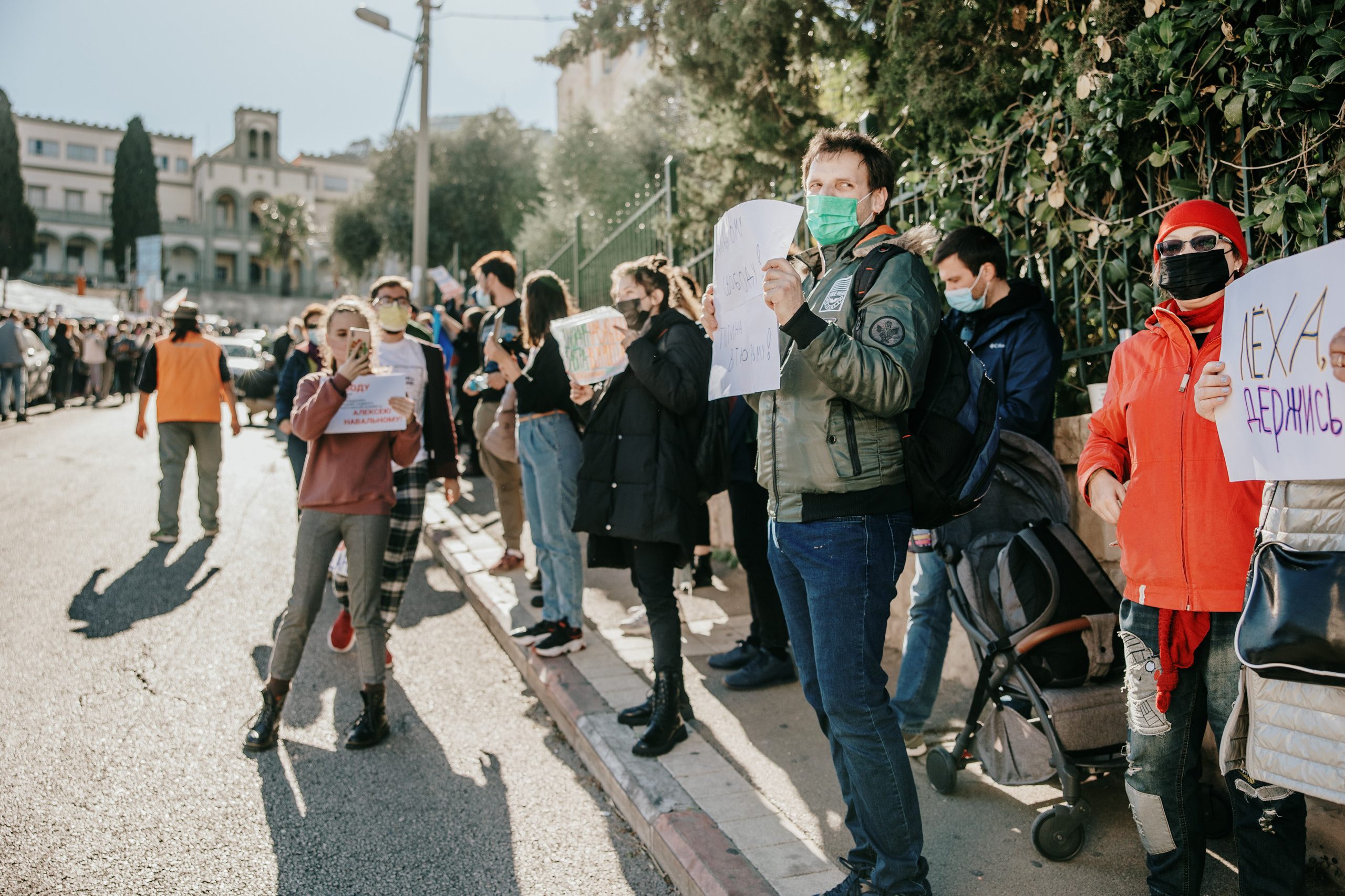 Акция в поддержку Навального в Хайфе (Израиль) 23 января 2020. George TLV — профессиональный фотограф и ретушёр, Израиль / Profession