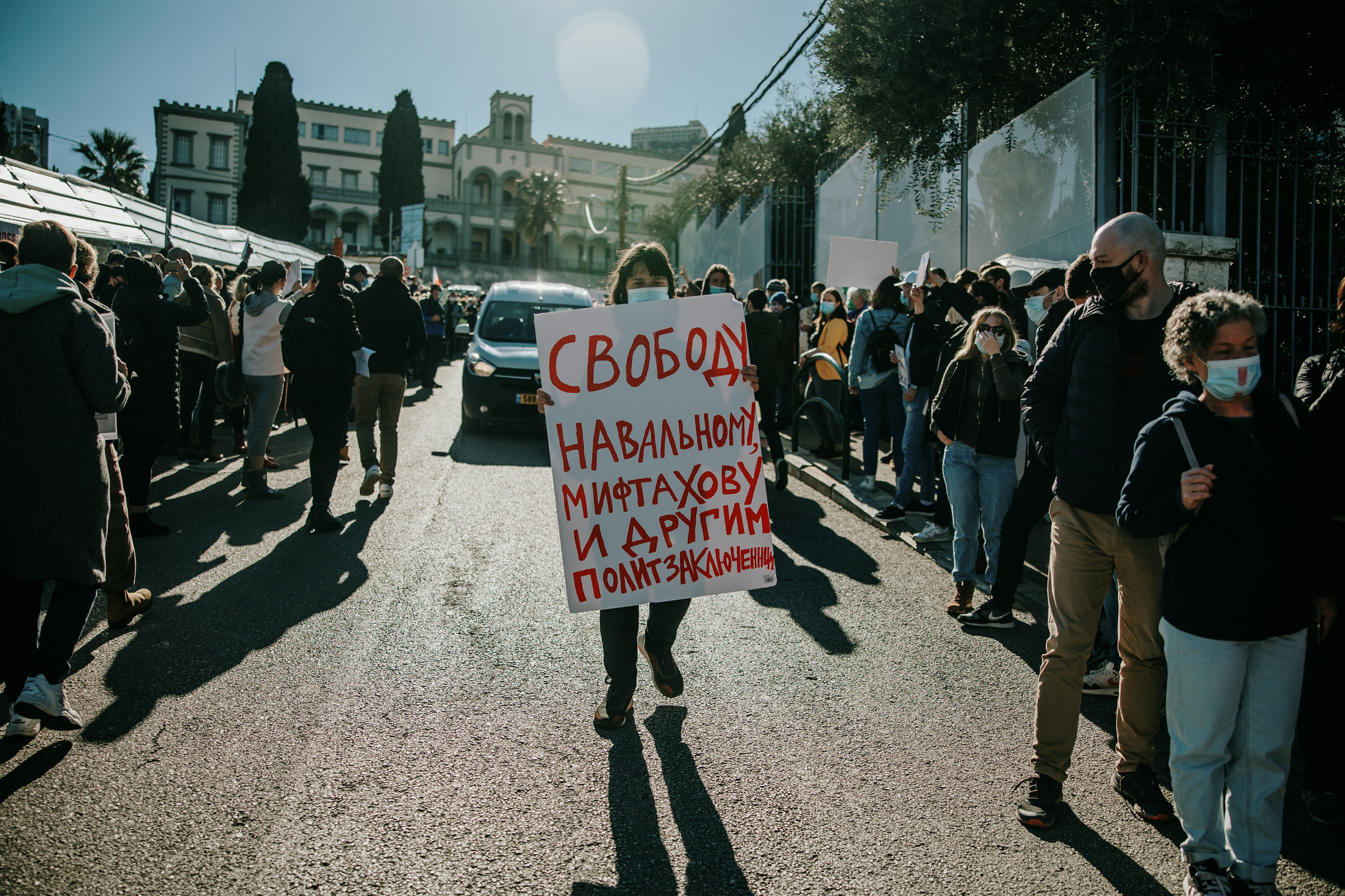 Акция в поддержку Навального в Хайфе (Израиль) 23 января 2020. George TLV — профессиональный фотограф и ретушёр, Израиль / Profession