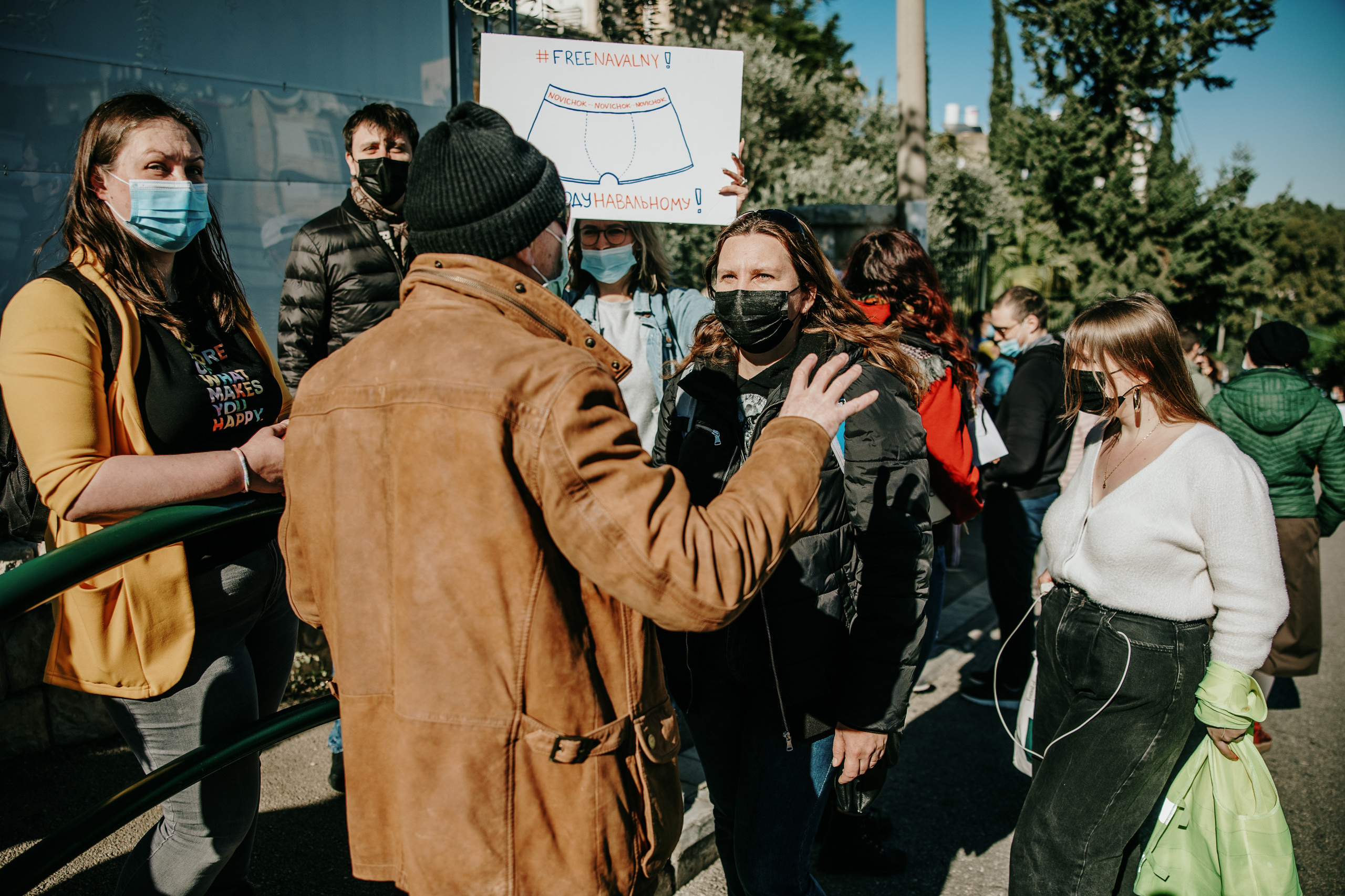 Акция в поддержку Навального в Хайфе (Израиль) 23 января 2020. George TLV — профессиональный фотограф и ретушёр, Израиль / Profession