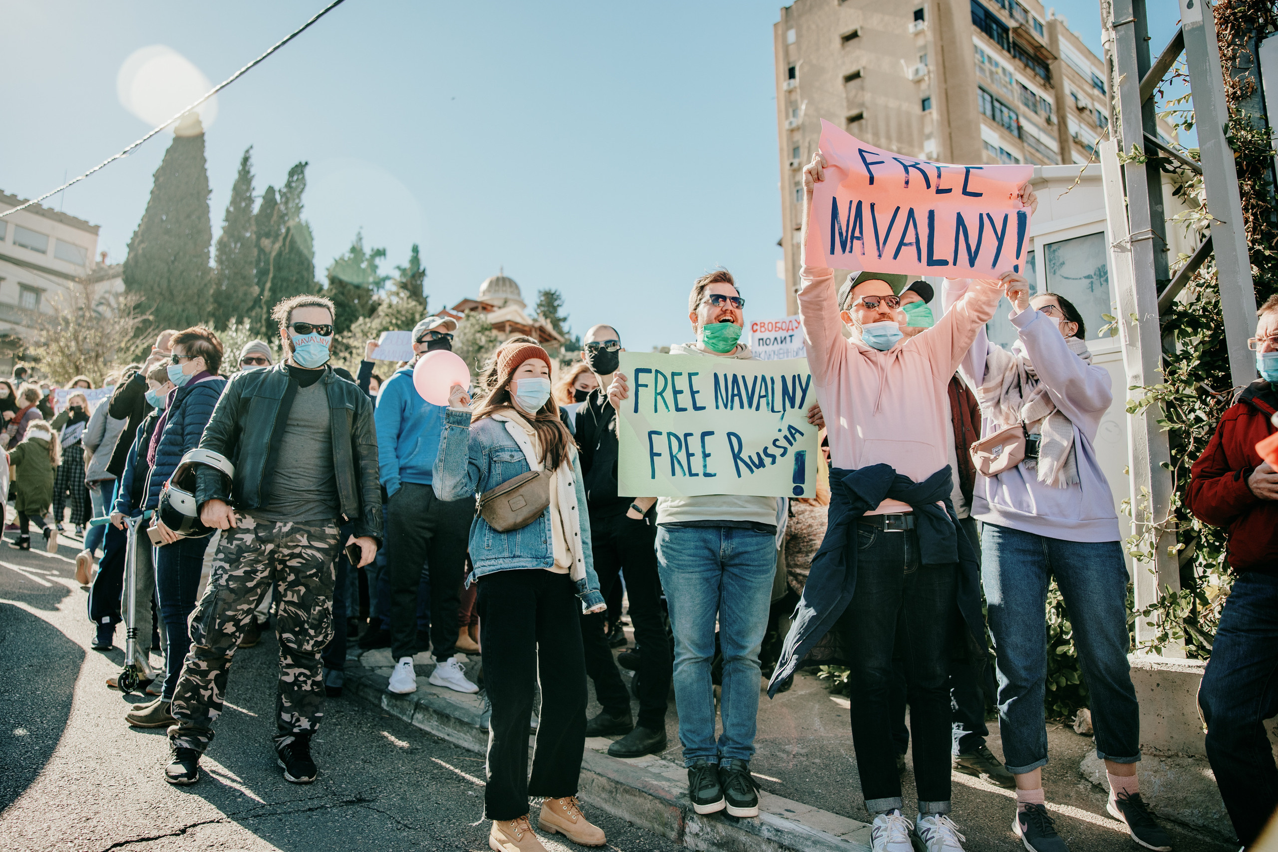 Акция в поддержку Навального в Хайфе (Израиль) 23 января 2020. George TLV — профессиональный фотограф и ретушёр, Израиль / Profession